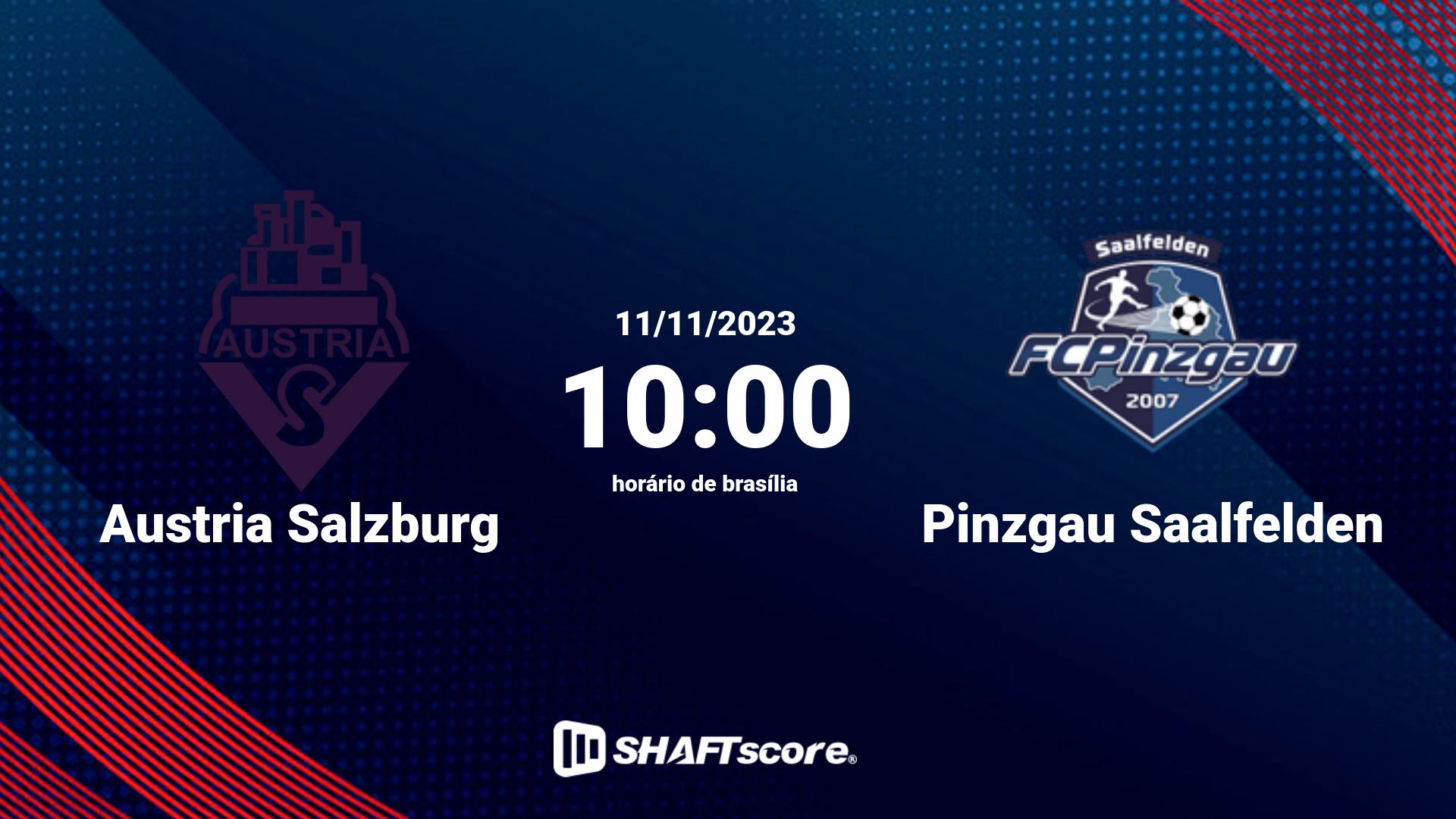 Estatísticas do jogo Austria Salzburg vs Pinzgau Saalfelden 11.11 10:00