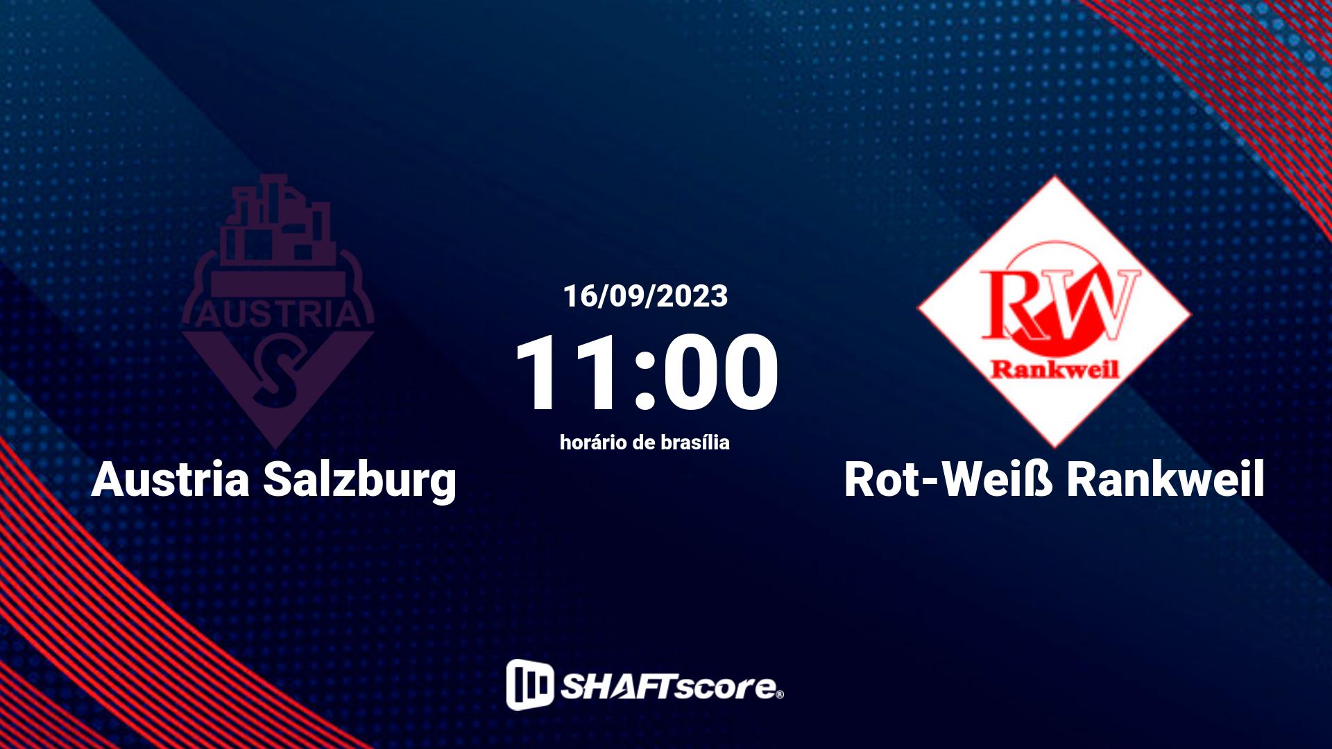 Estatísticas do jogo Austria Salzburg vs Rot-Weiß Rankweil 16.09 11:00