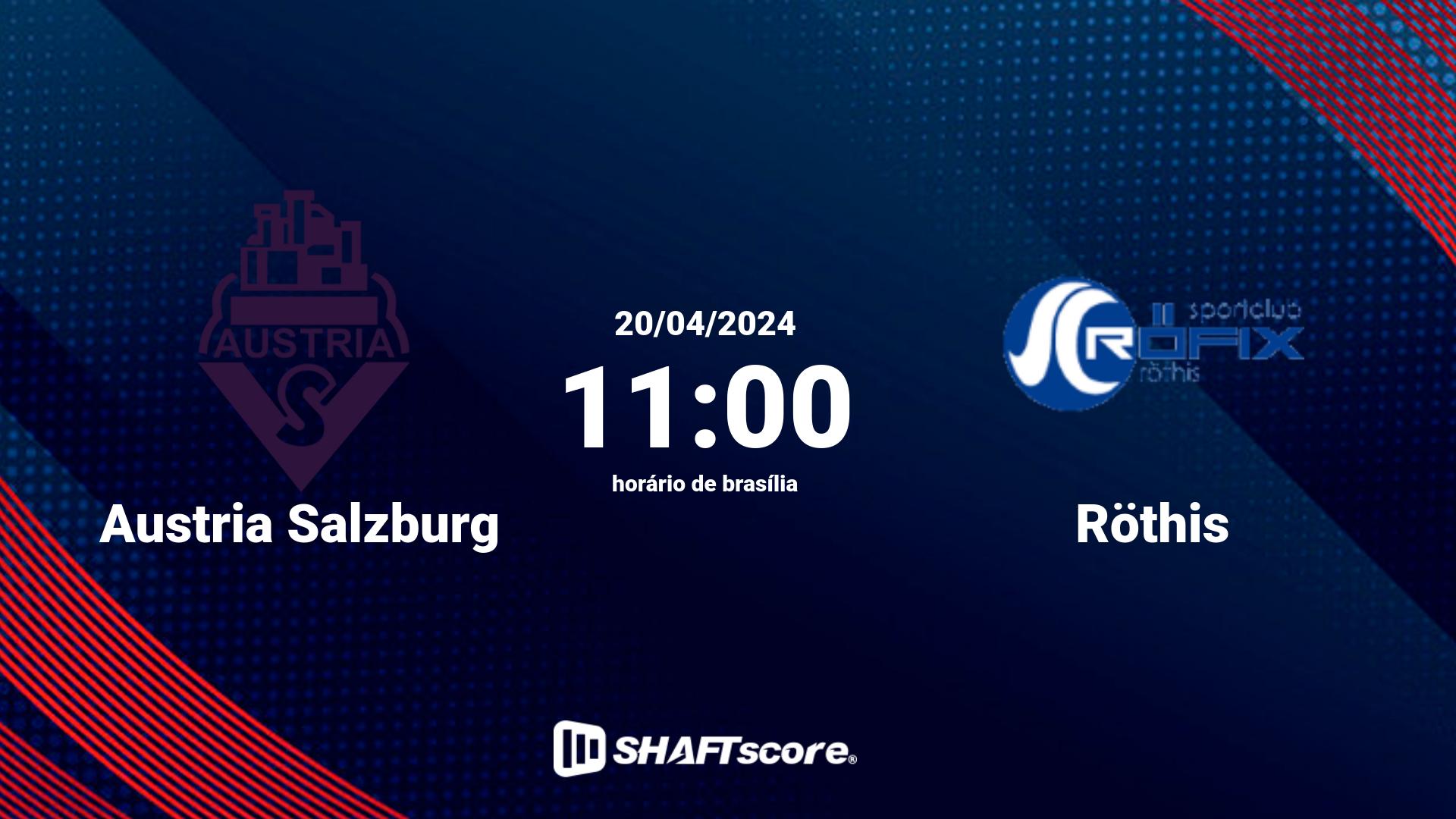 Estatísticas do jogo Austria Salzburg vs Röthis 20.04 11:00