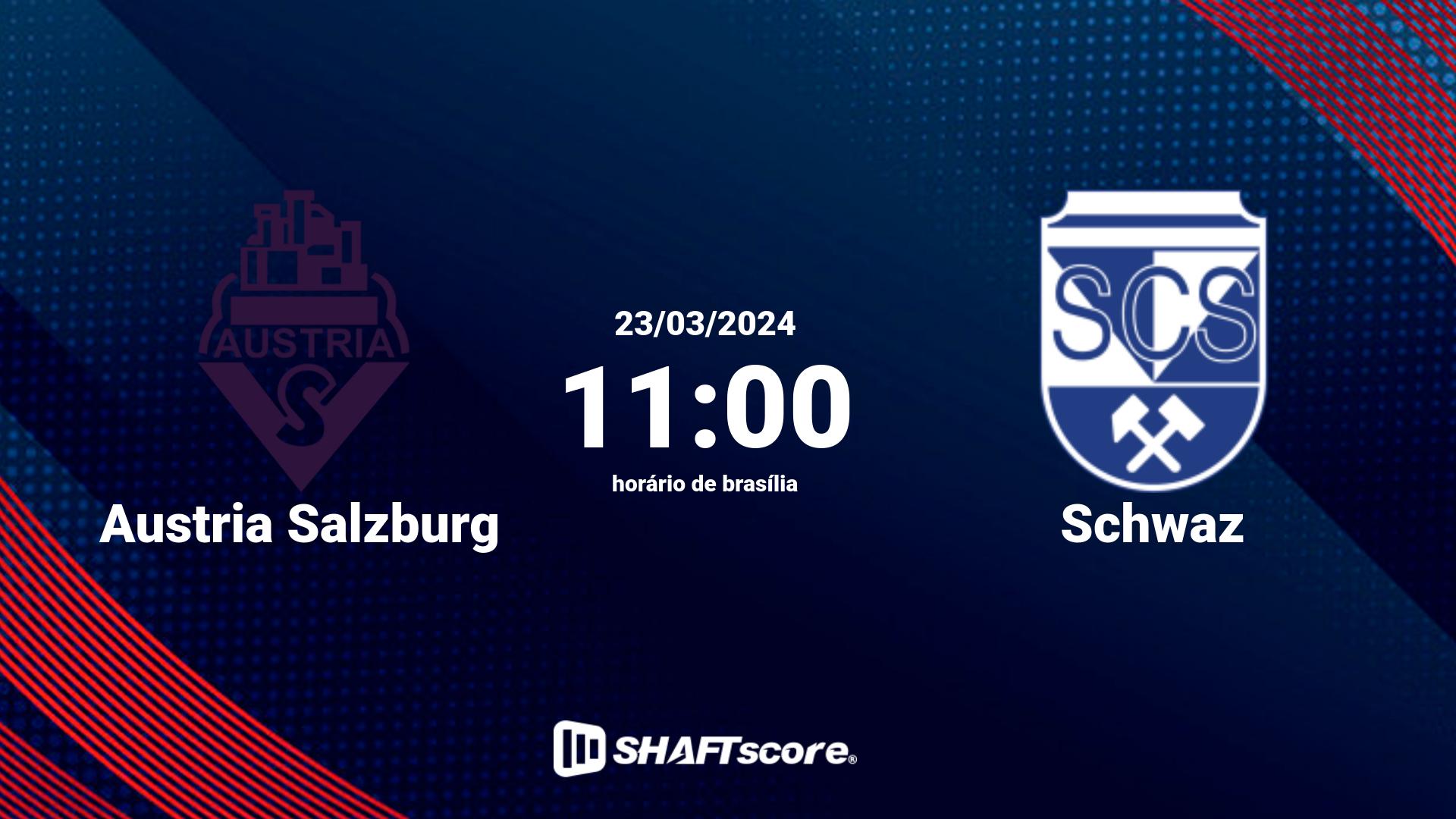 Estatísticas do jogo Austria Salzburg vs Schwaz 23.03 11:00