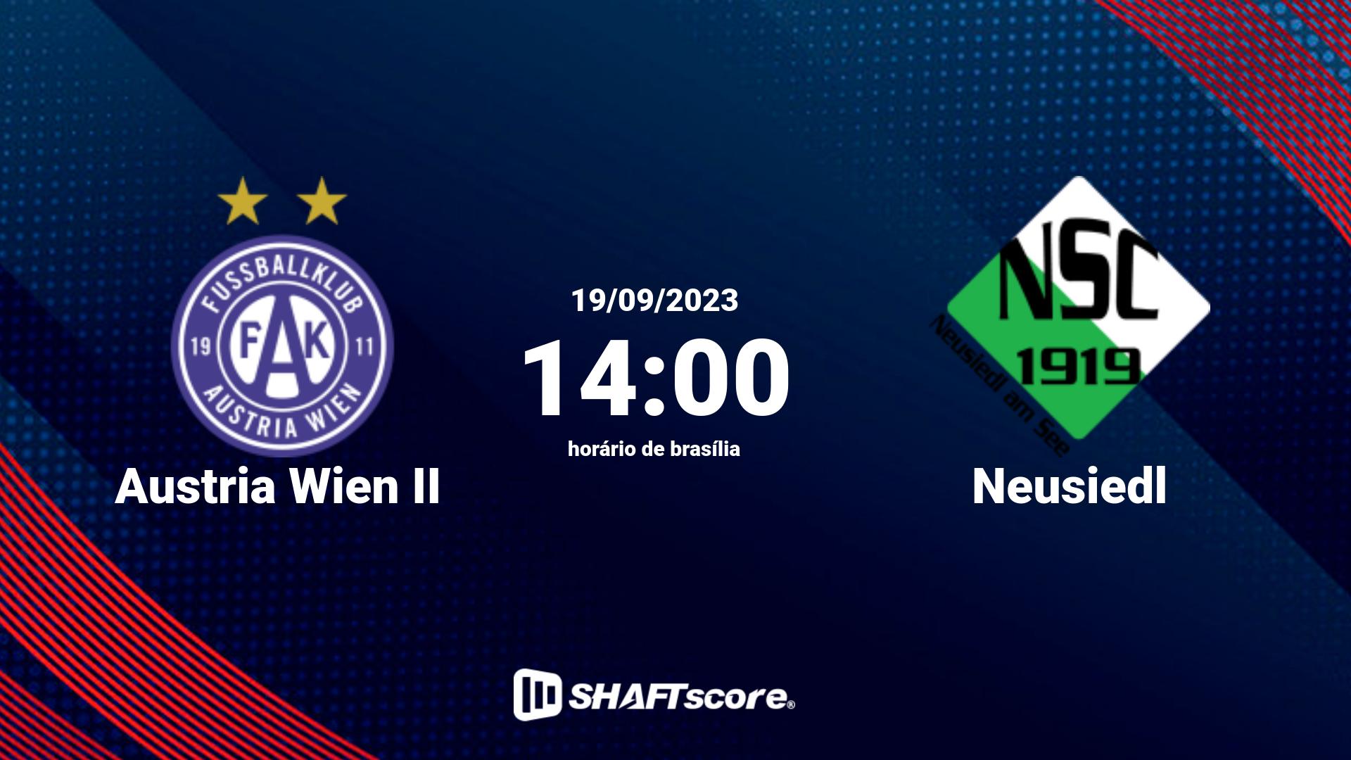 Estatísticas do jogo Austria Wien II vs Neusiedl 19.09 14:00