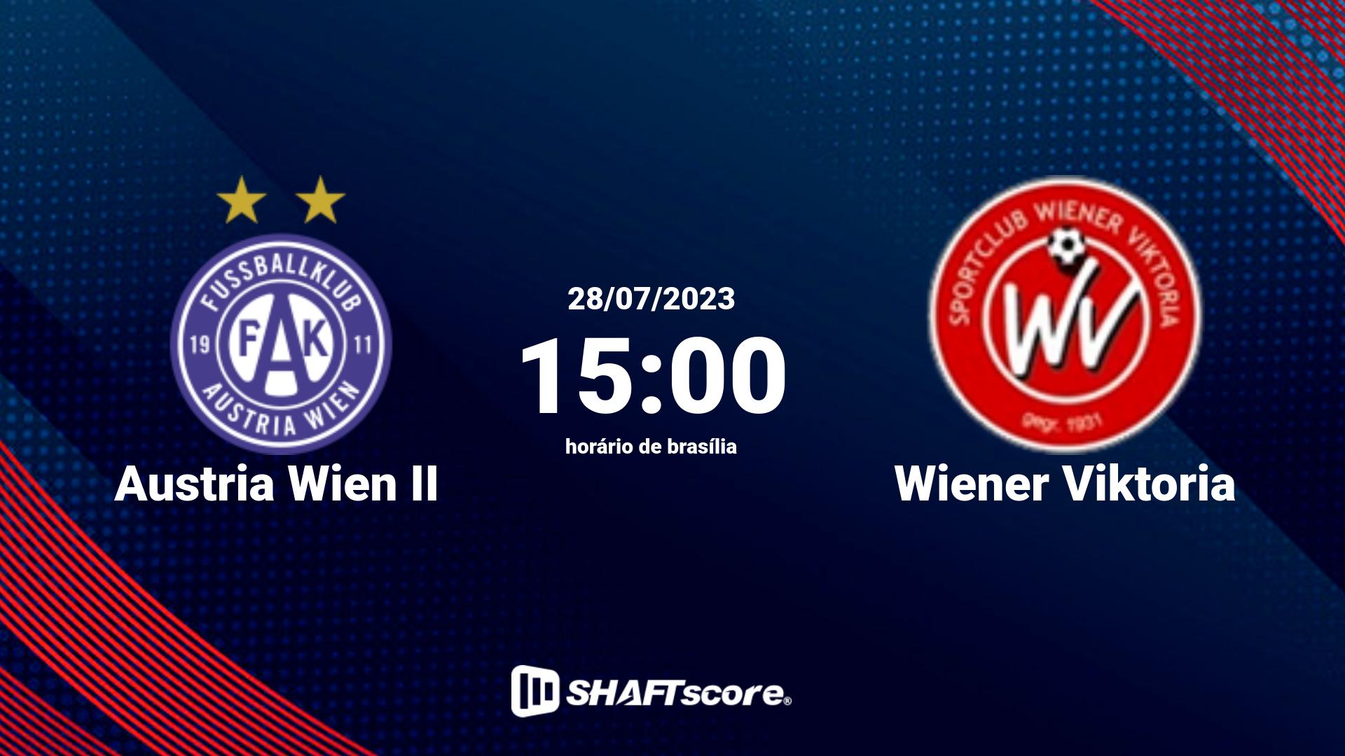 Estatísticas do jogo Austria Wien II vs Wiener Viktoria 28.07 15:00