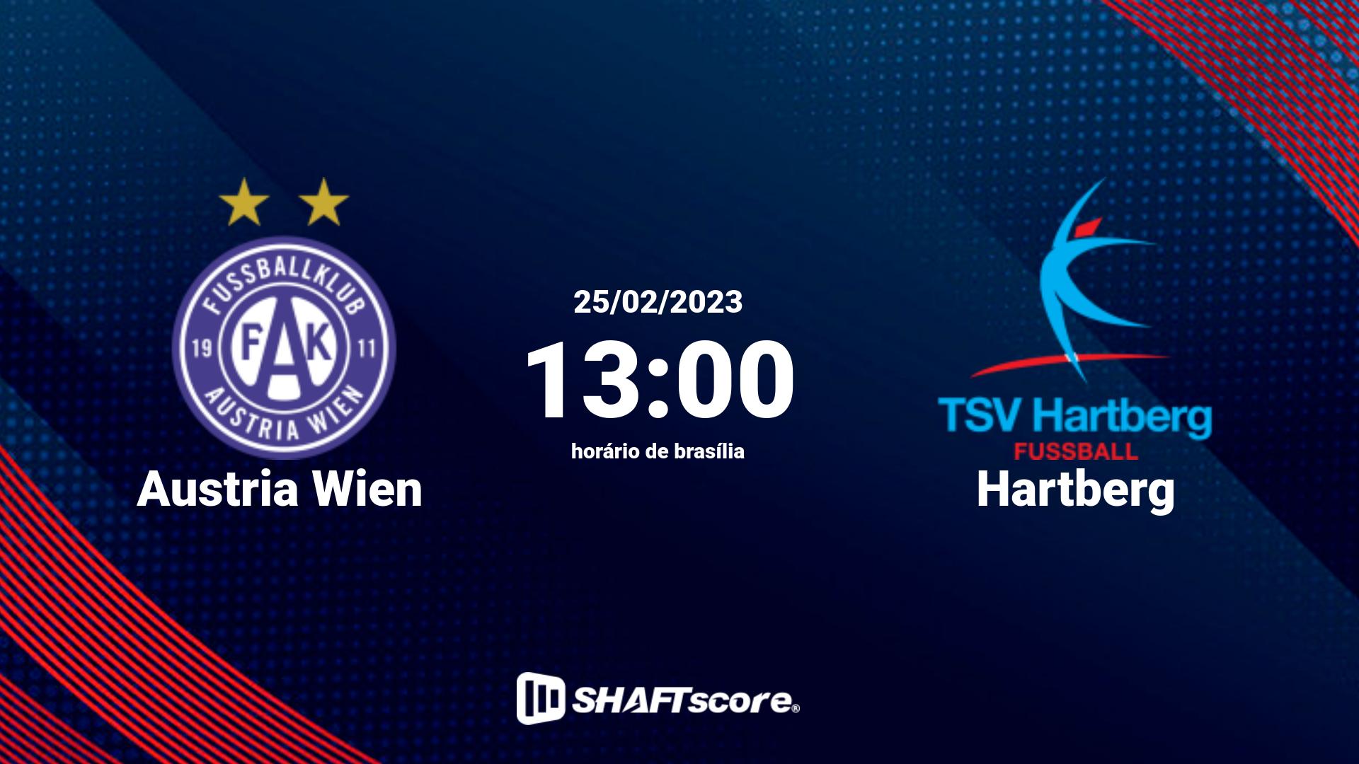 Estatísticas do jogo Austria Wien vs Hartberg 25.02 13:00