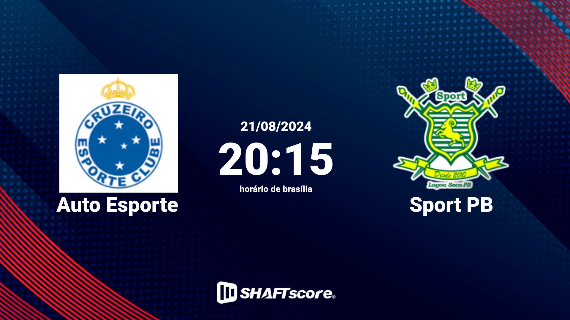 Estatísticas do jogo Auto Esporte vs Sport PB 21.08 20:15