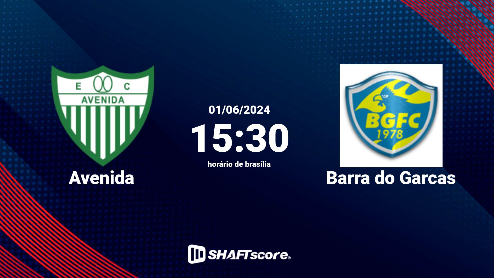 Estatísticas do jogo Avenida vs Barra do Garcas 01.06 15:30