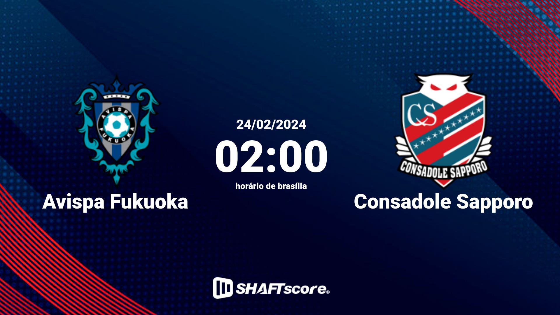 Estatísticas do jogo Avispa Fukuoka vs Consadole Sapporo 24.02 02:00