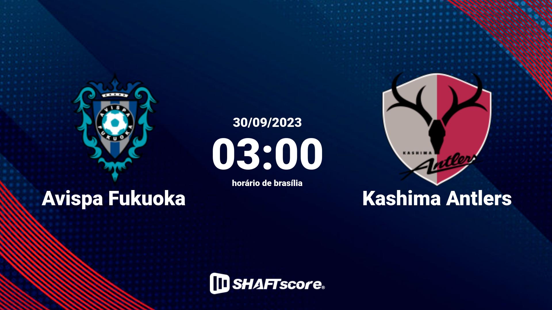 Estatísticas do jogo Avispa Fukuoka vs Kashima Antlers 30.09 03:00