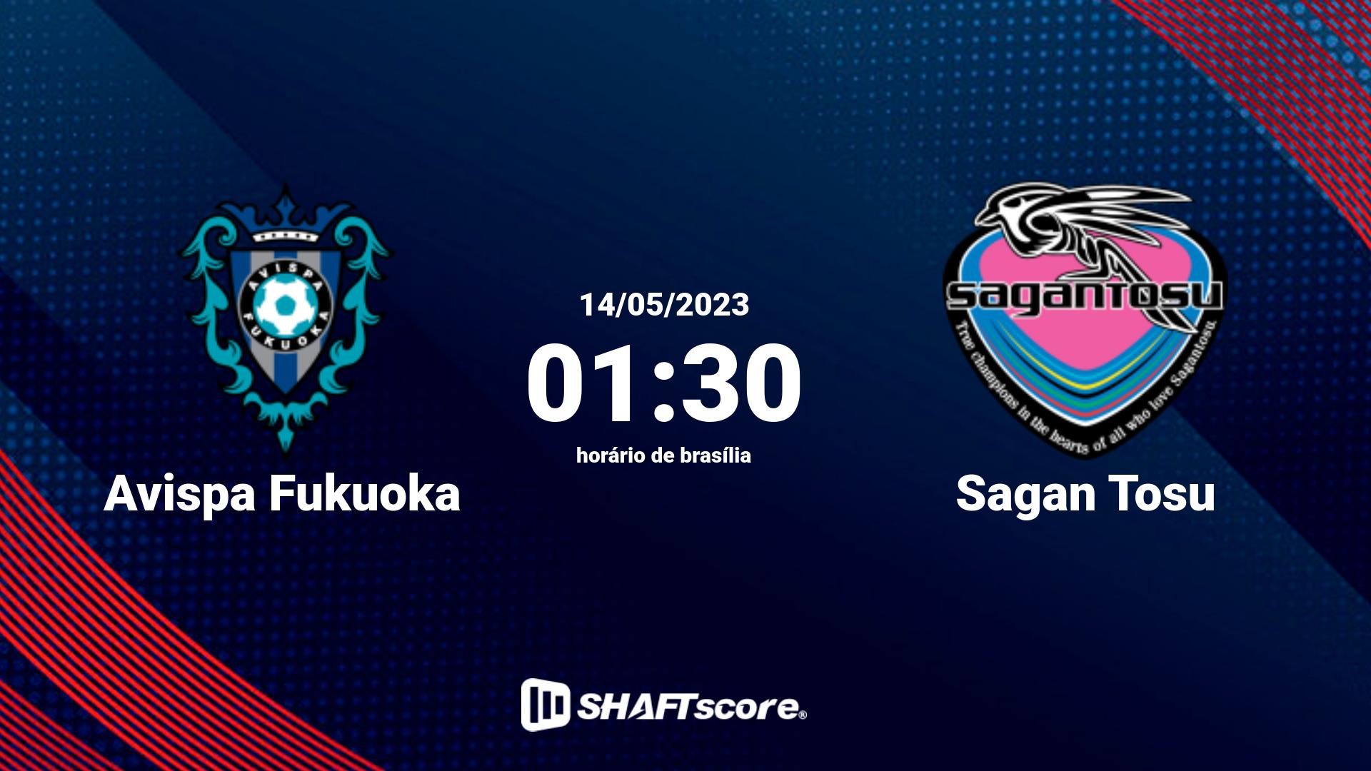 Estatísticas do jogo Avispa Fukuoka vs Sagan Tosu 14.05 01:30