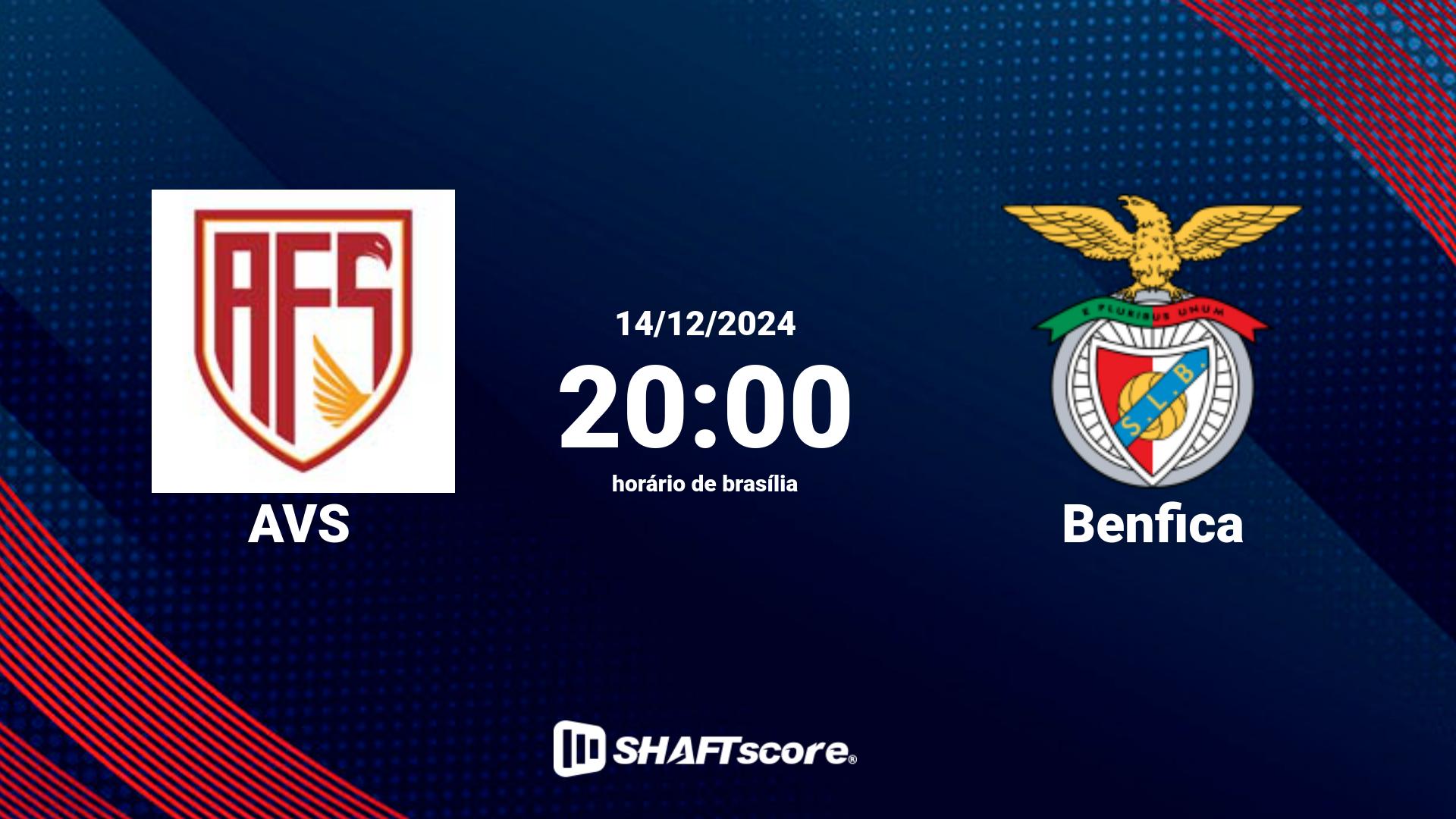 Estatísticas do jogo AVS vs Benfica 14.12 20:00