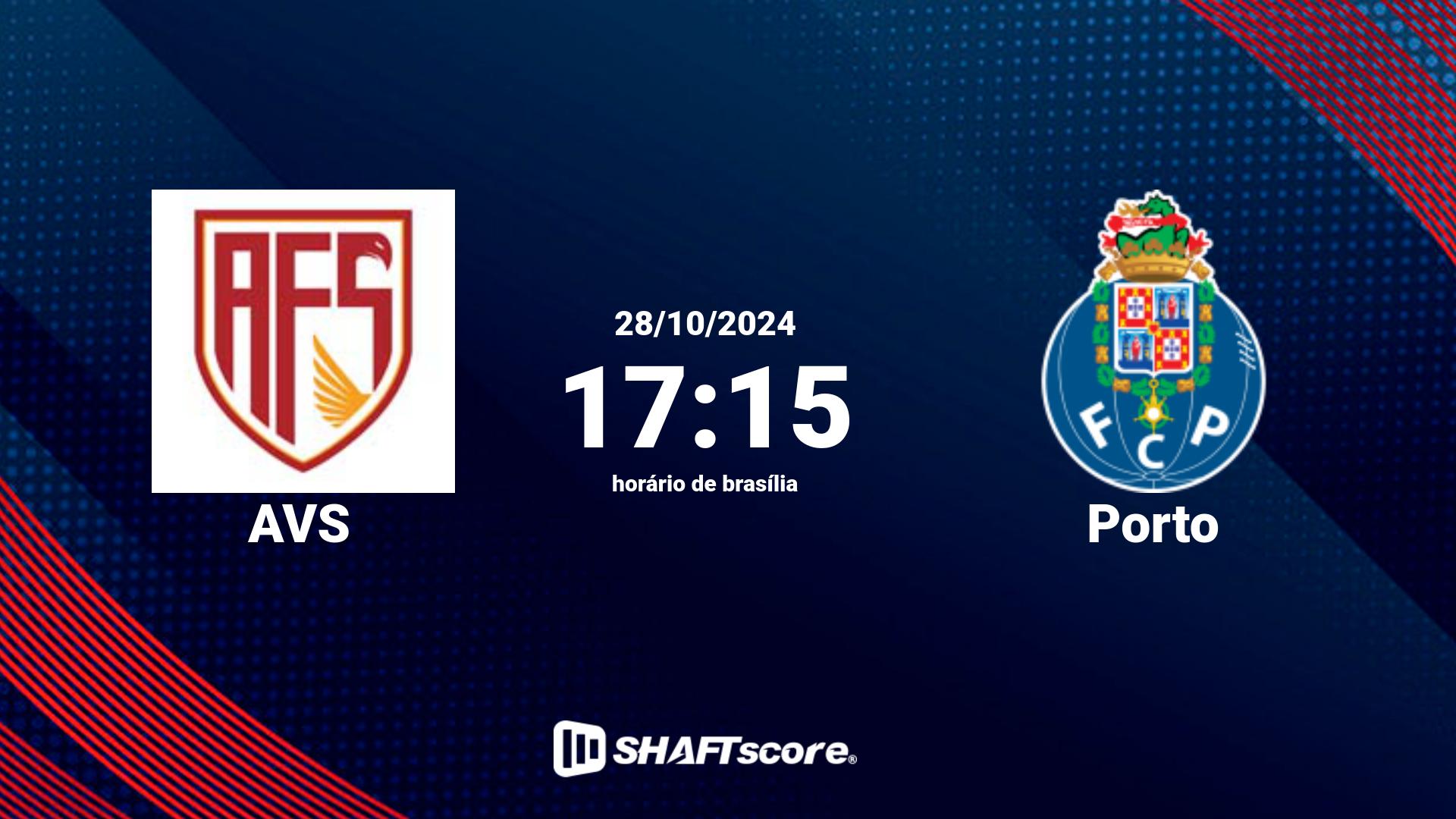 Estatísticas do jogo AVS vs Porto 28.10 17:15