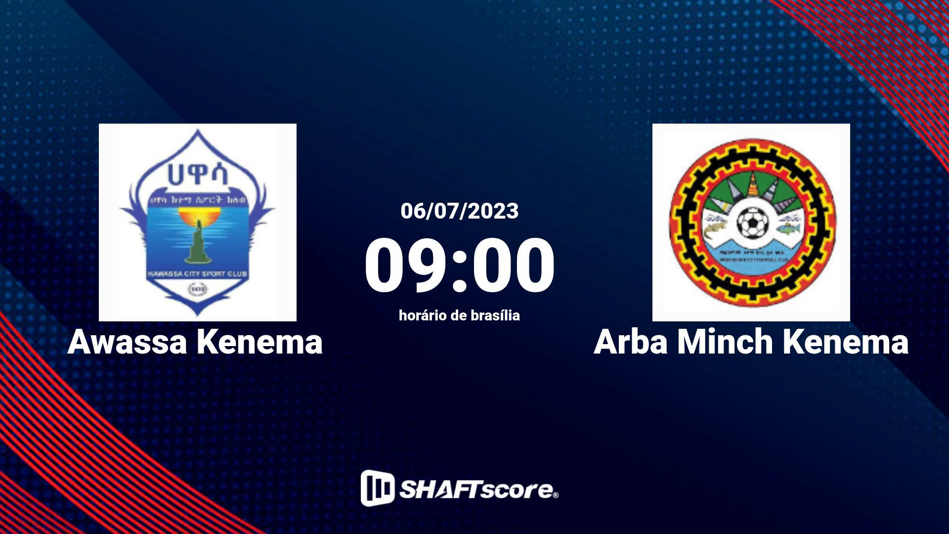 Estatísticas do jogo Awassa Kenema vs Arba Minch Kenema 06.07 09:00