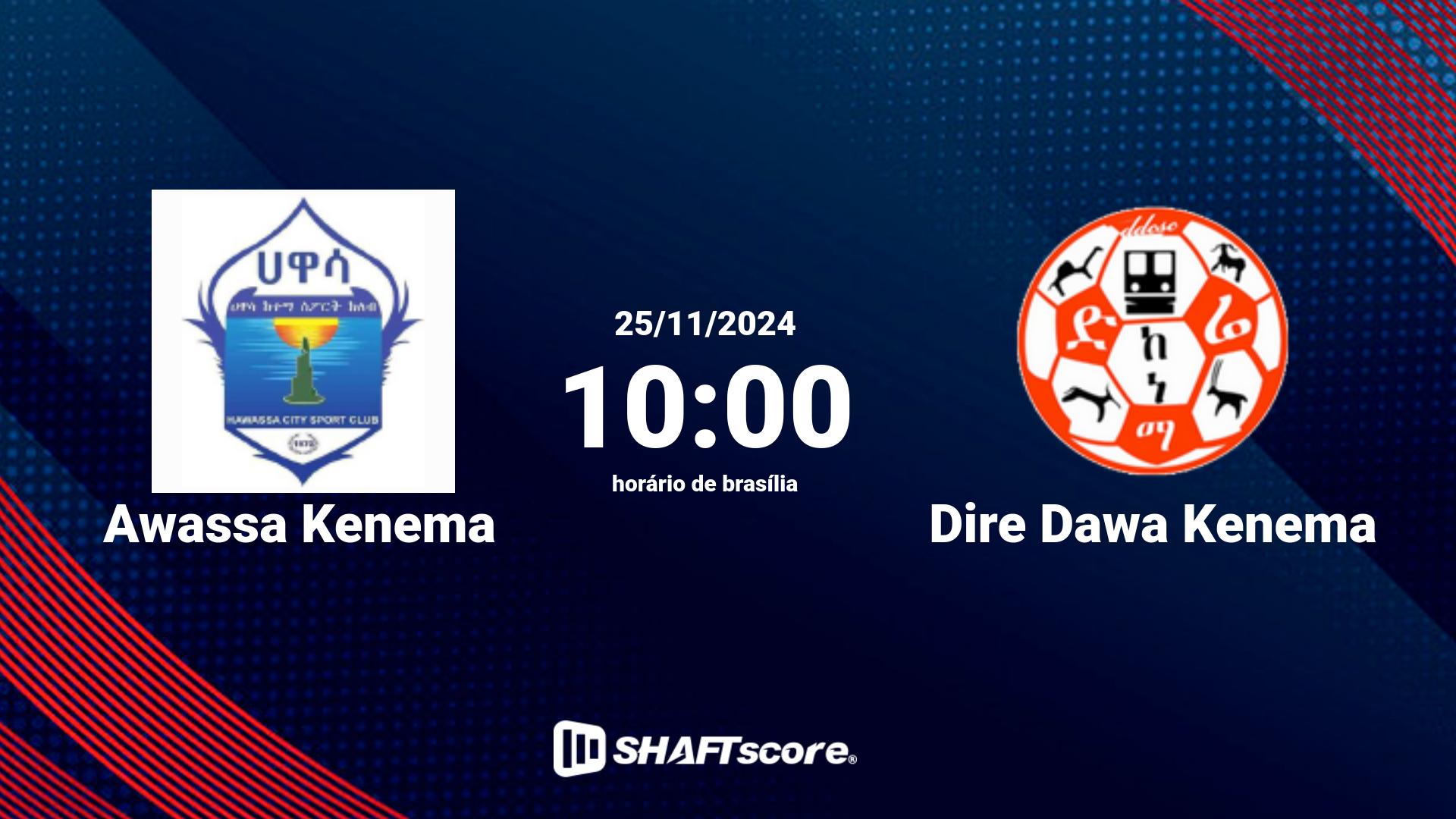 Estatísticas do jogo Awassa Kenema vs Dire Dawa Kenema 25.11 10:00