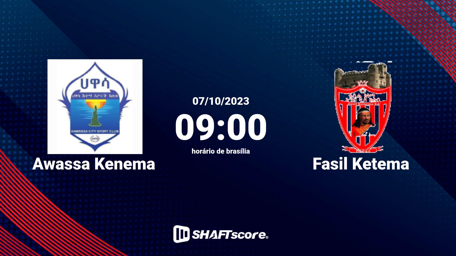 Estatísticas do jogo Awassa Kenema vs Fasil Ketema 07.10 09:00