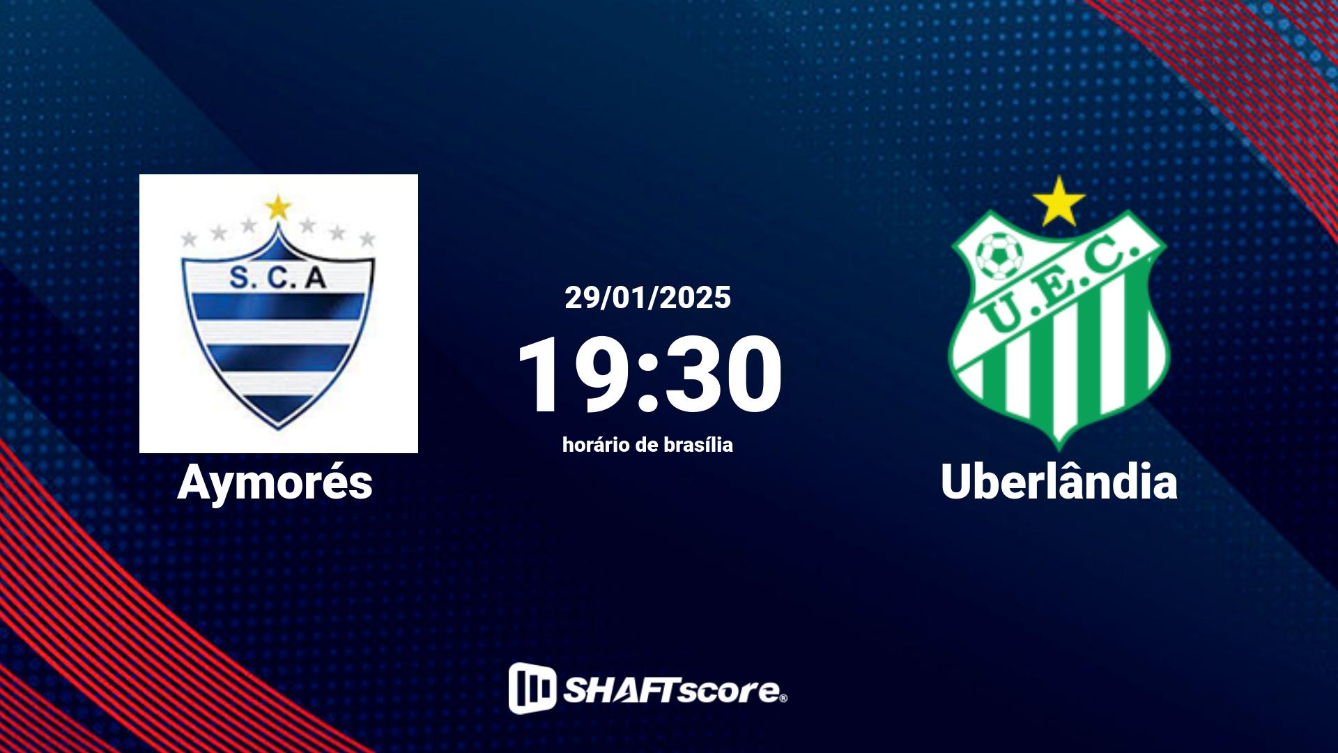 Estatísticas do jogo Aymorés vs Uberlândia 29.01 19:30