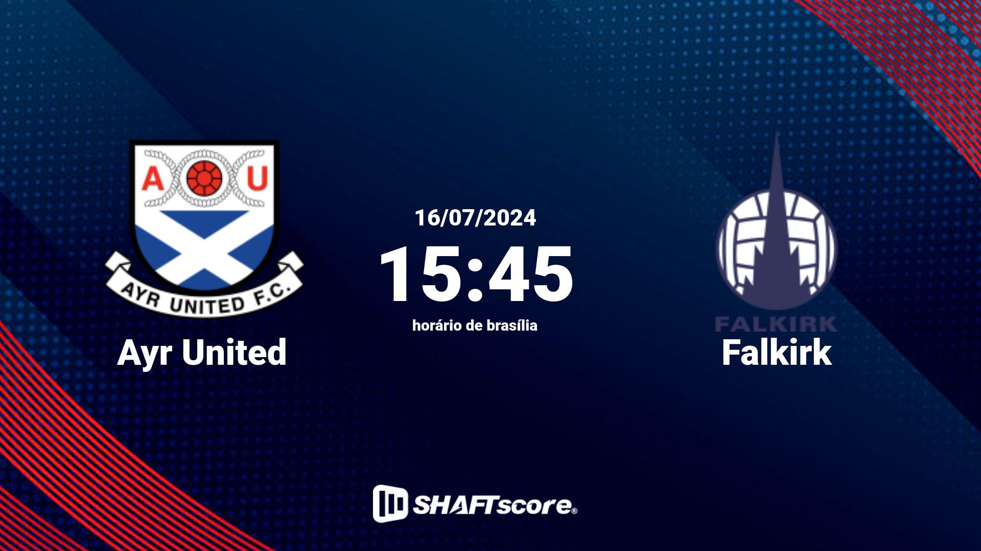 Estatísticas do jogo Ayr United vs Falkirk 16.07 15:45