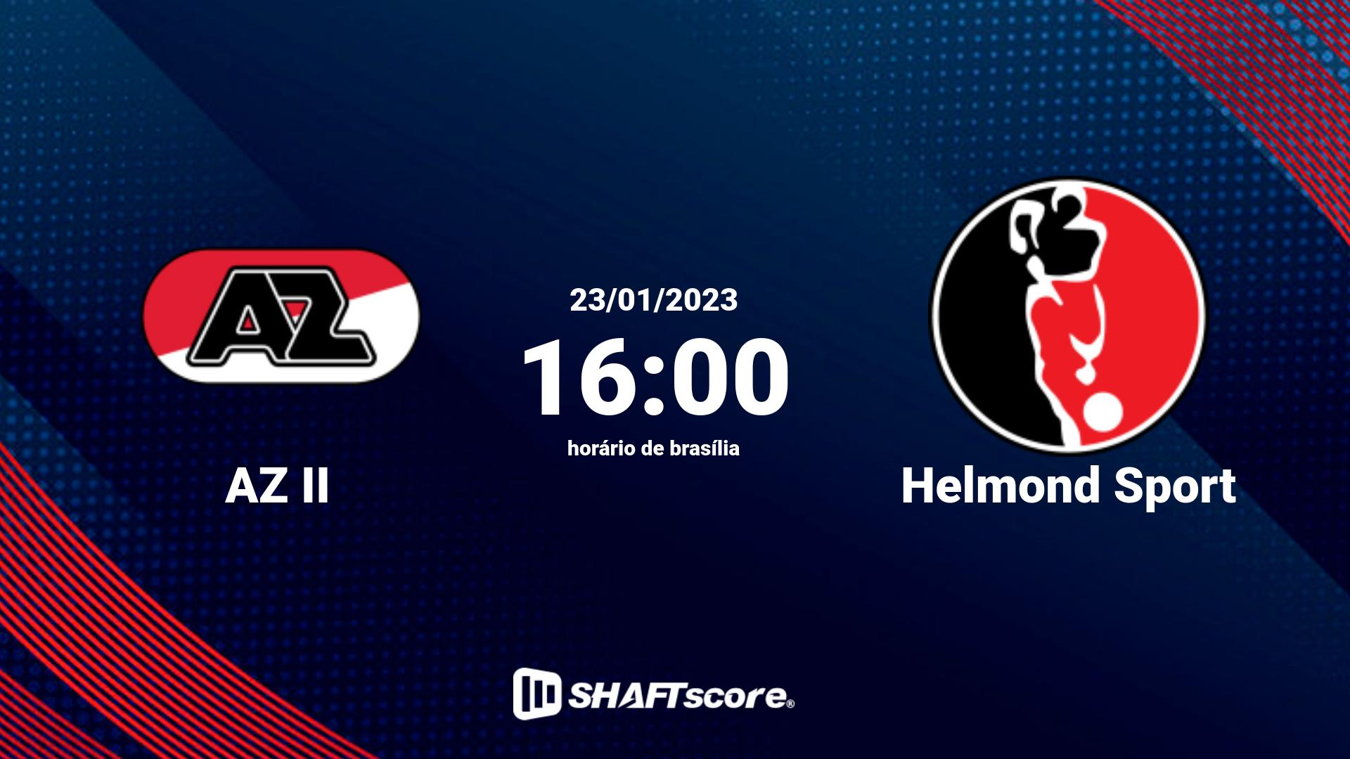 Estatísticas do jogo AZ II vs Helmond Sport 23.01 16:00