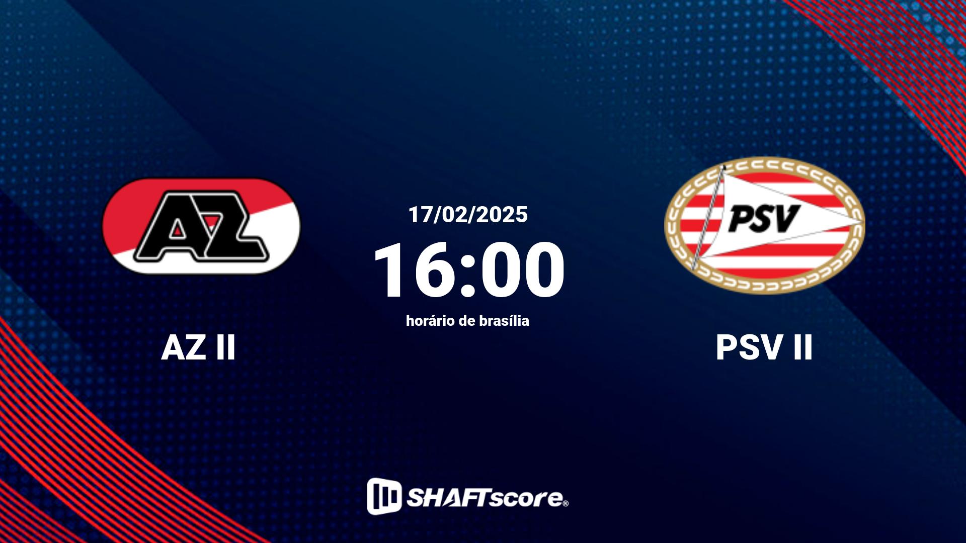 Estatísticas do jogo AZ II vs PSV II 17.02 16:00