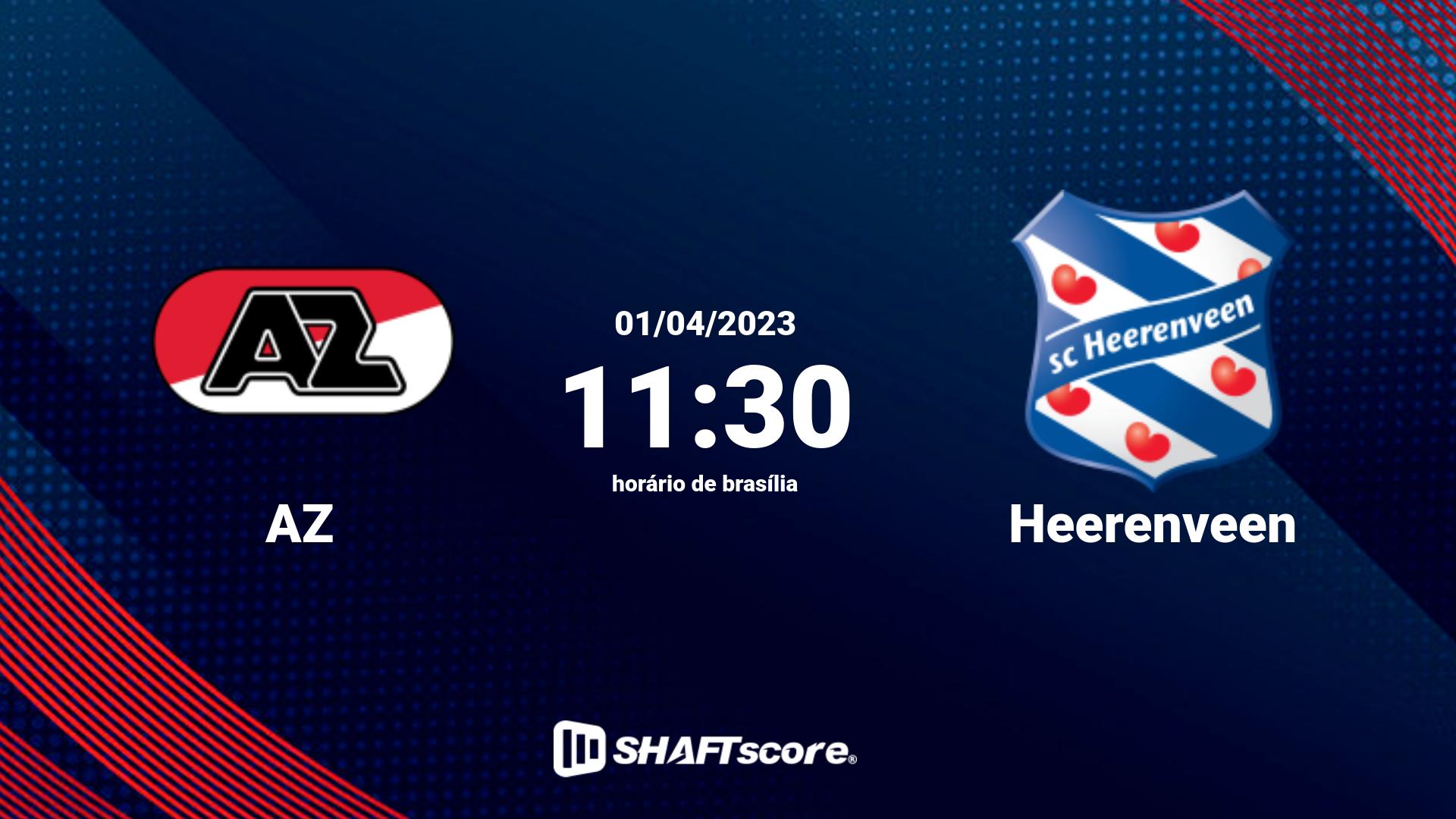 Estatísticas do jogo AZ vs Heerenveen 01.04 11:30