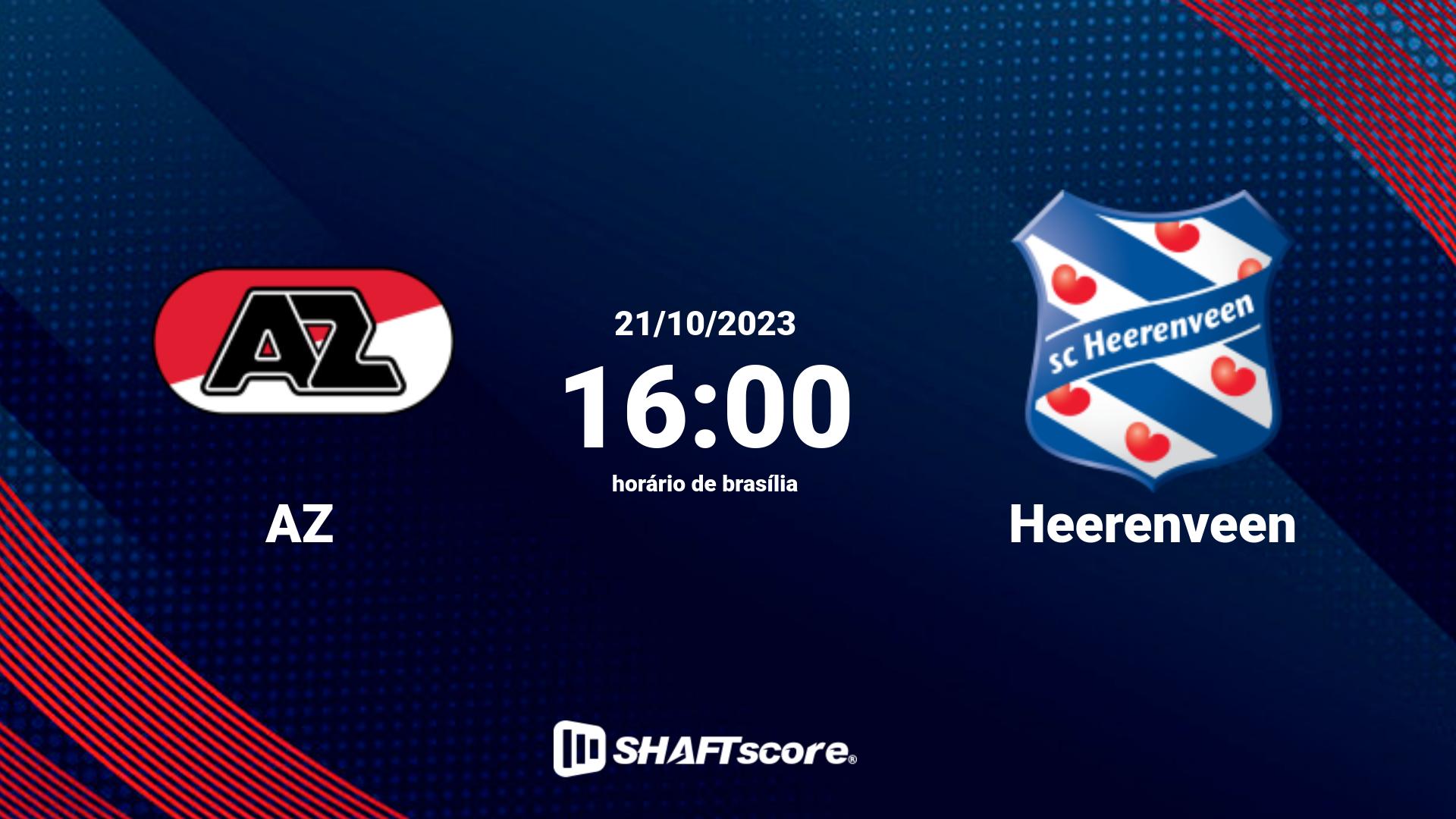 Estatísticas do jogo AZ vs Heerenveen 21.10 16:00