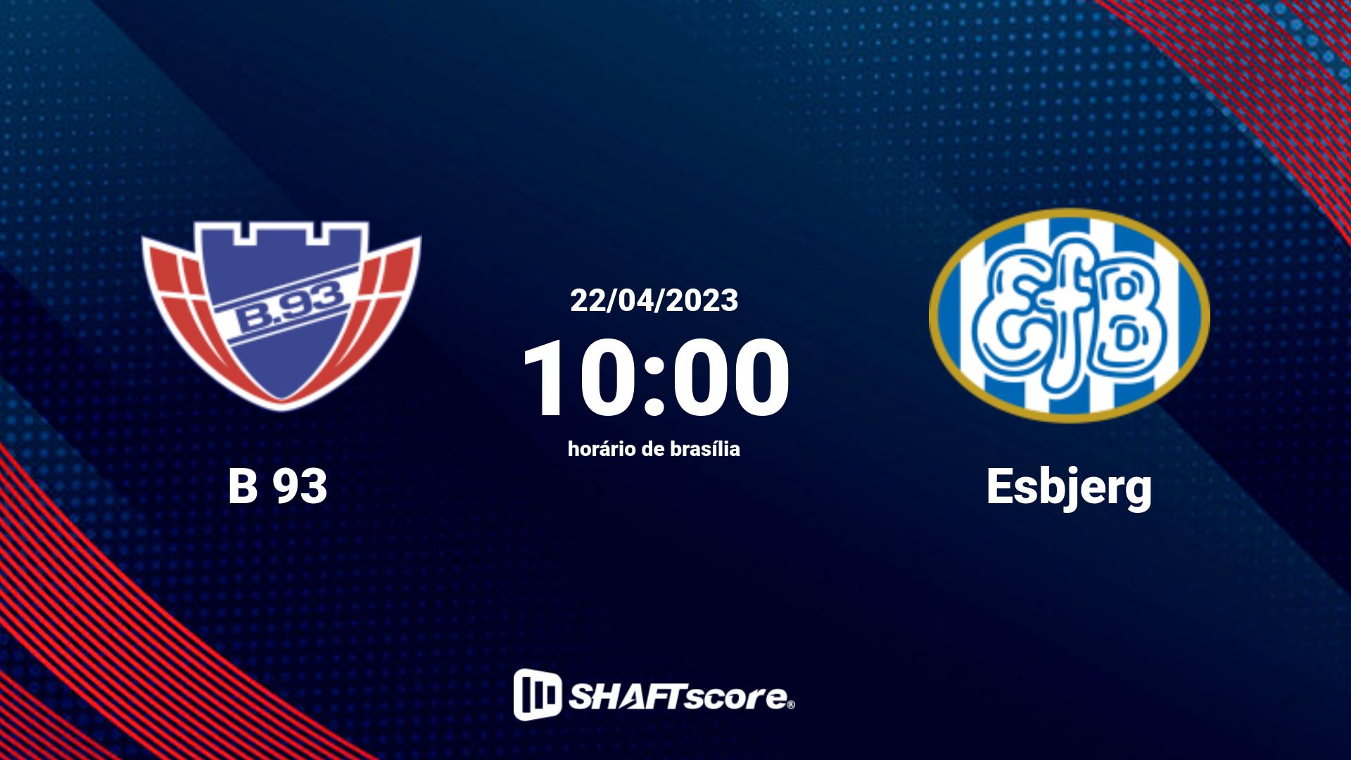 Estatísticas do jogo B 93 vs Esbjerg 22.04 10:00