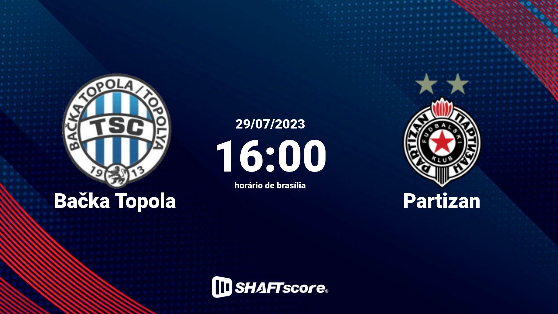 Estatísticas do jogo Bačka Topola vs Partizan 29.07 16:00