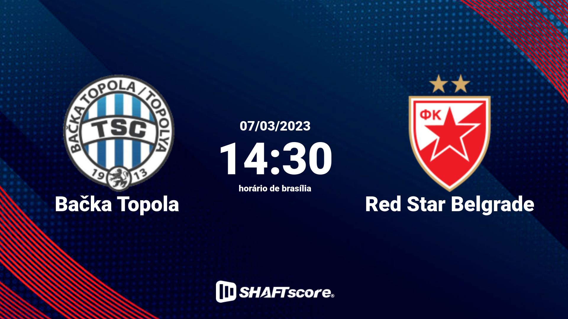 Estatísticas do jogo Bačka Topola vs Red Star Belgrade 07.03 14:30