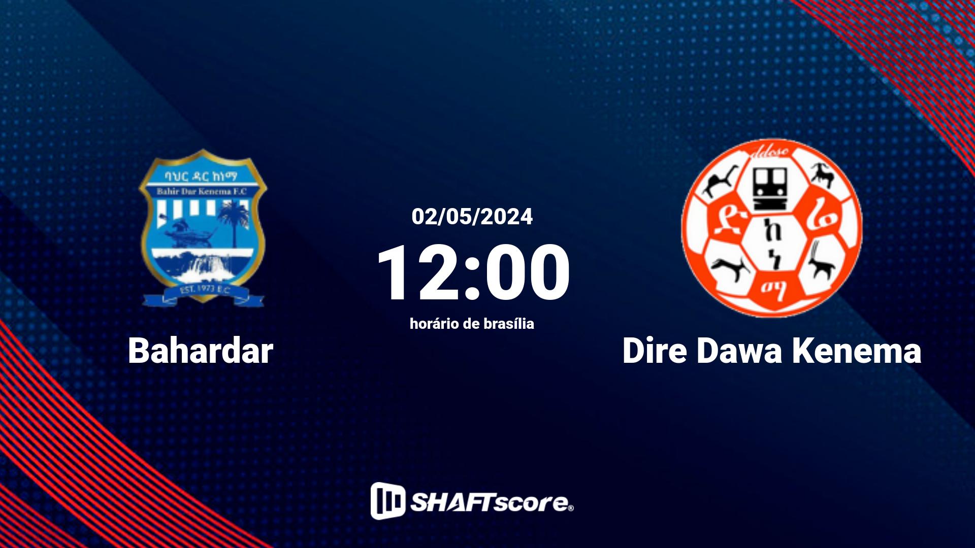 Estatísticas do jogo Bahardar vs Dire Dawa Kenema 02.05 12:00