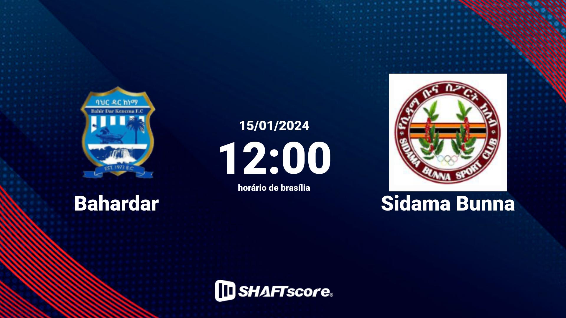 Estatísticas do jogo Bahardar vs Sidama Bunna 15.01 12:00