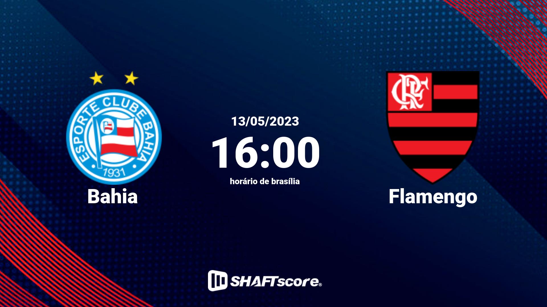 Estatísticas do jogo Bahia vs Flamengo 13.05 16:00