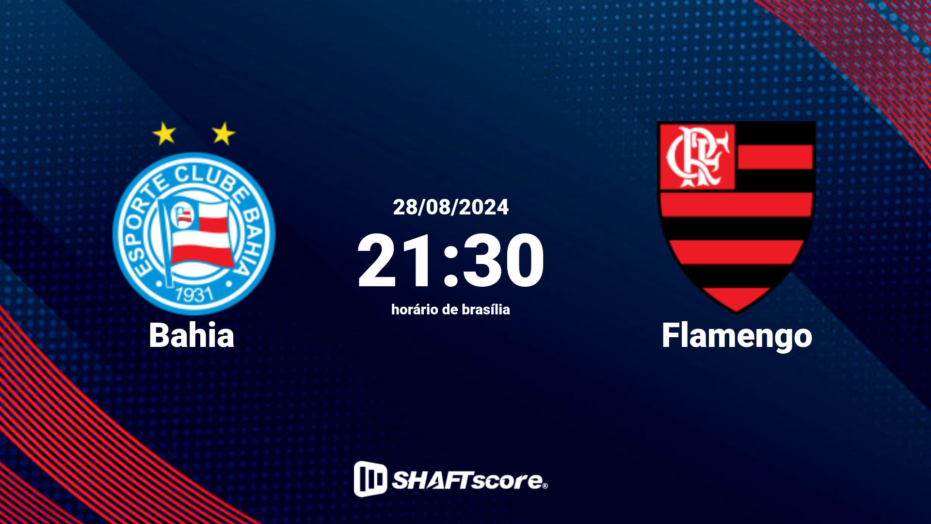 Estatísticas do jogo Bahia vs Flamengo 28.08 21:30