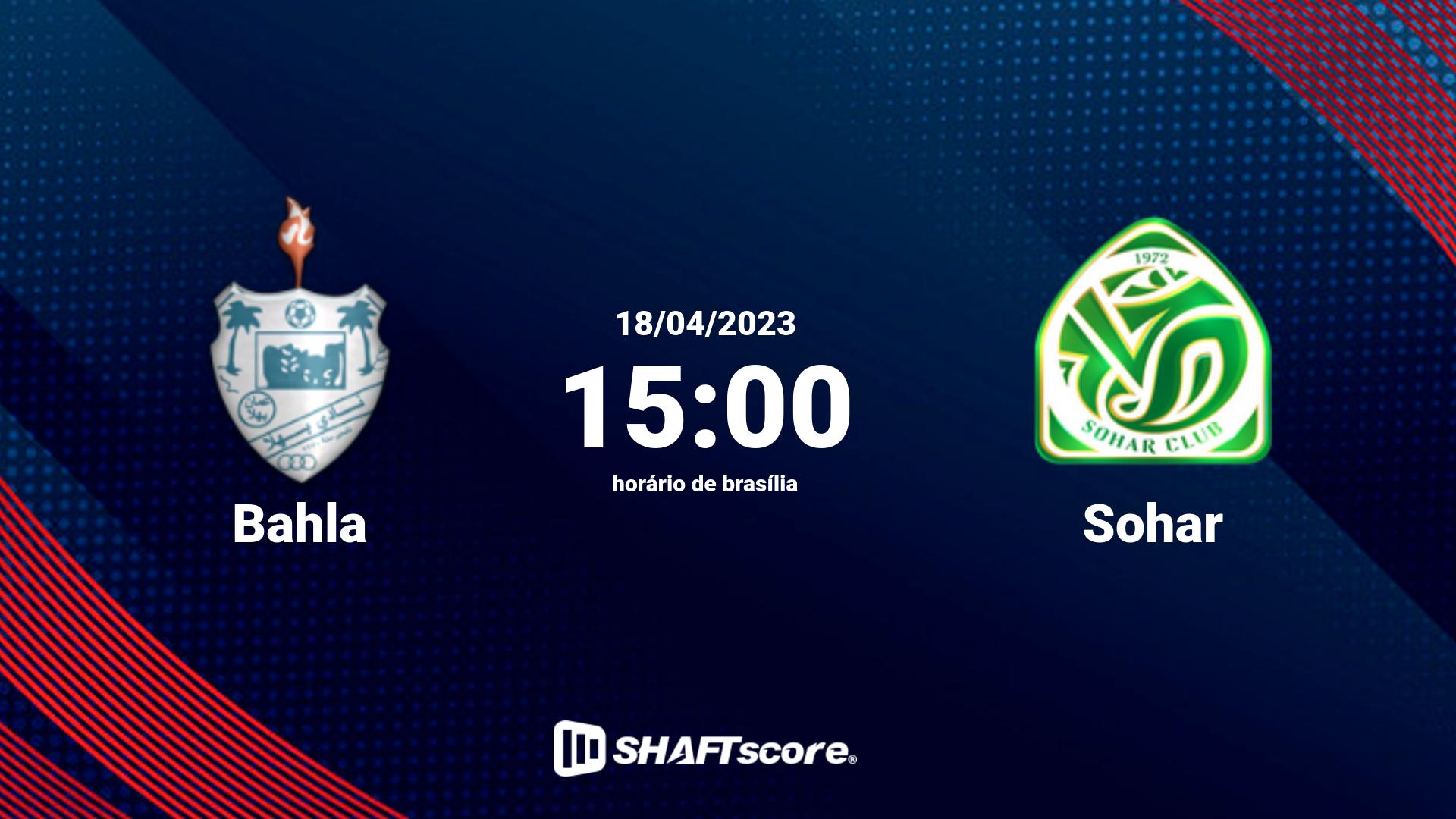 Estatísticas do jogo Bahla vs Sohar 18.04 15:00