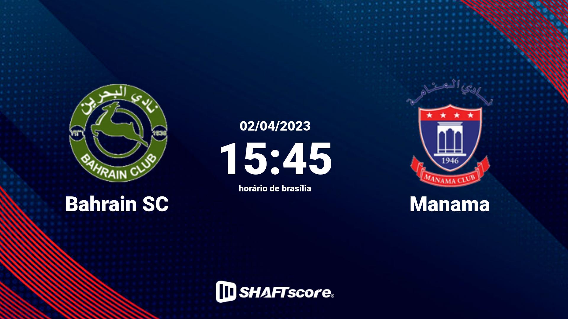 Estatísticas do jogo Bahrain SC vs Manama 02.04 15:45