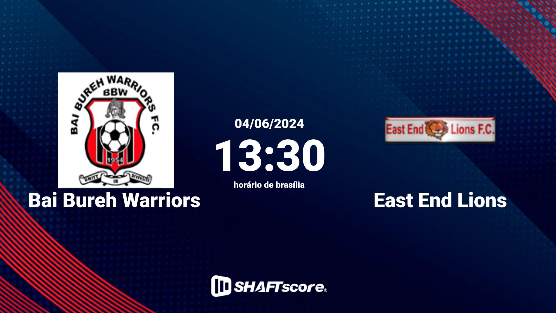 Estatísticas do jogo Bai Bureh Warriors vs East End Lions 04.06 13:30