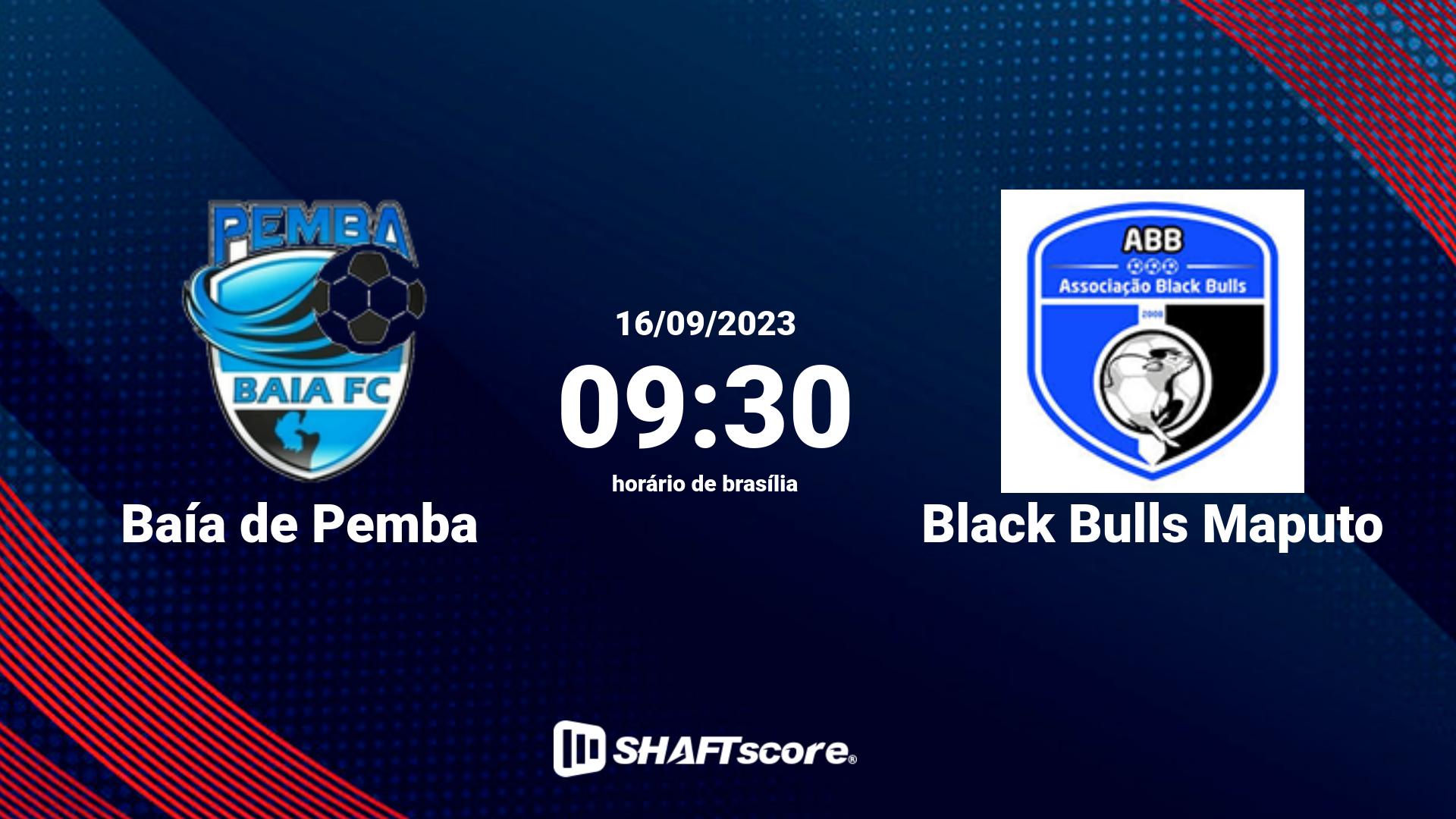 Estatísticas do jogo Baía de Pemba vs Black Bulls Maputo 16.09 09:30