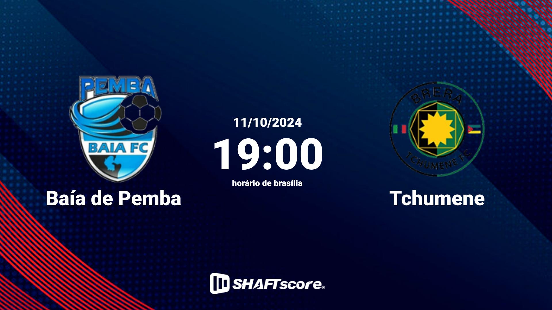 Estatísticas do jogo Baía de Pemba vs Tchumene 11.10 19:00