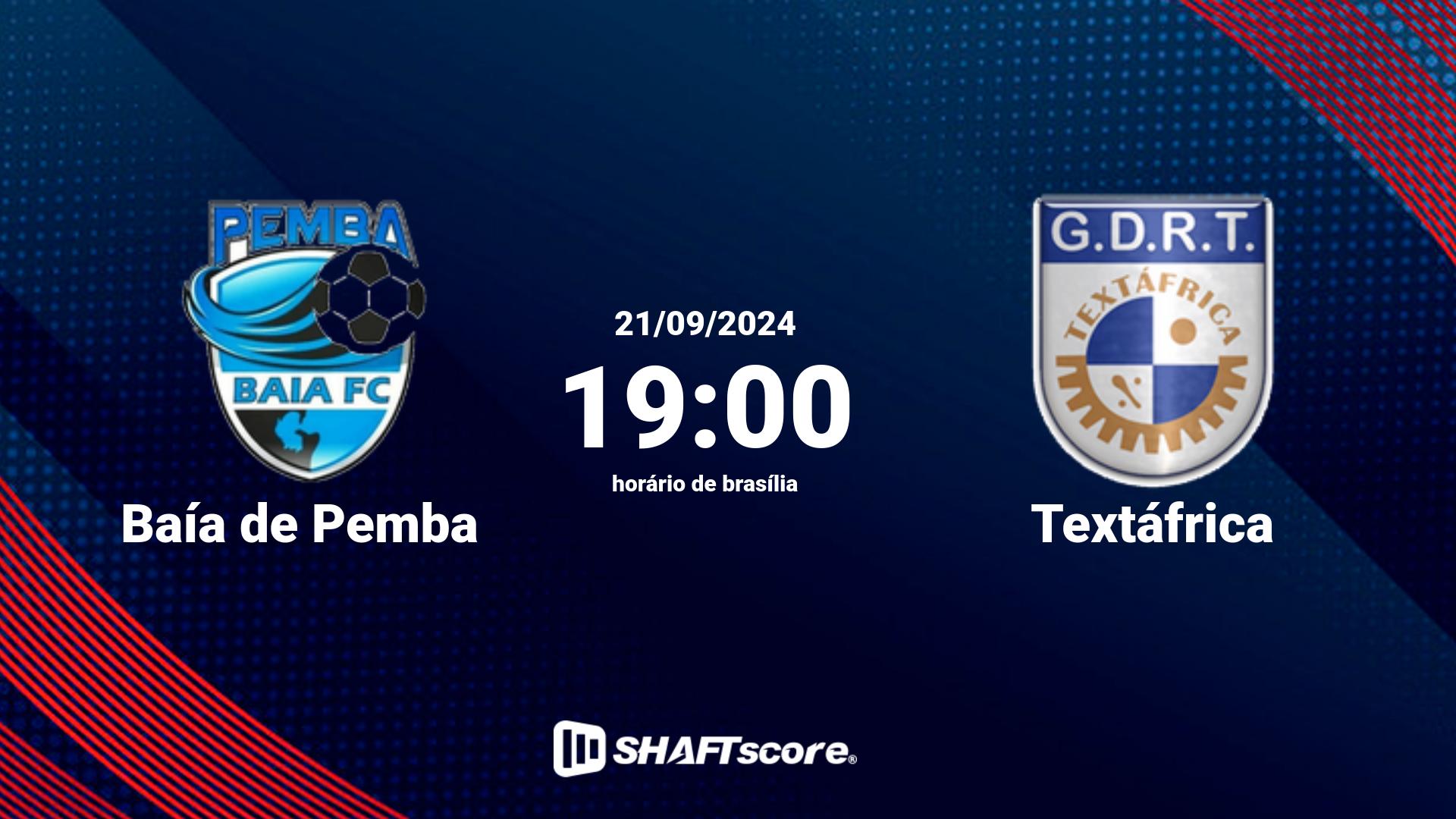 Estatísticas do jogo Baía de Pemba vs Textáfrica 21.09 19:00