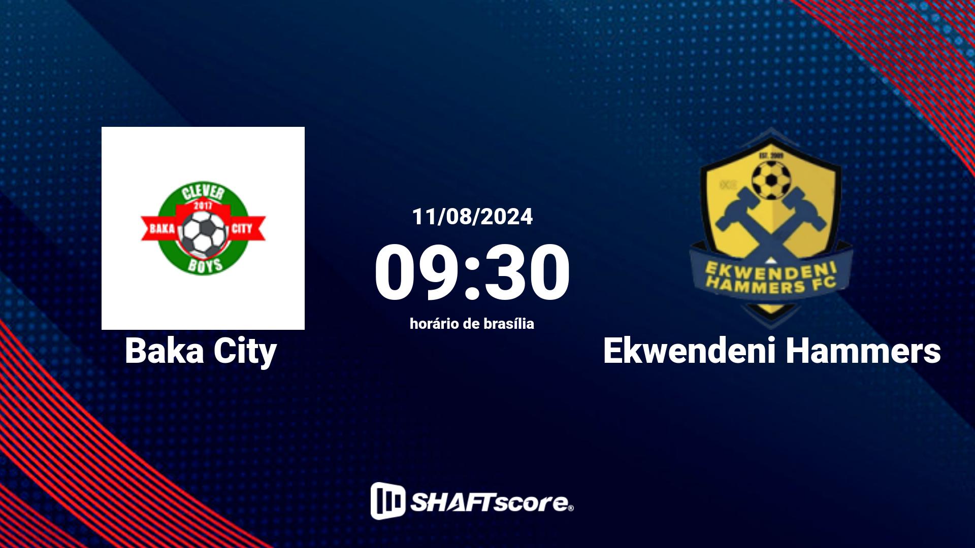 Estatísticas do jogo Baka City vs Ekwendeni Hammers 11.08 09:30