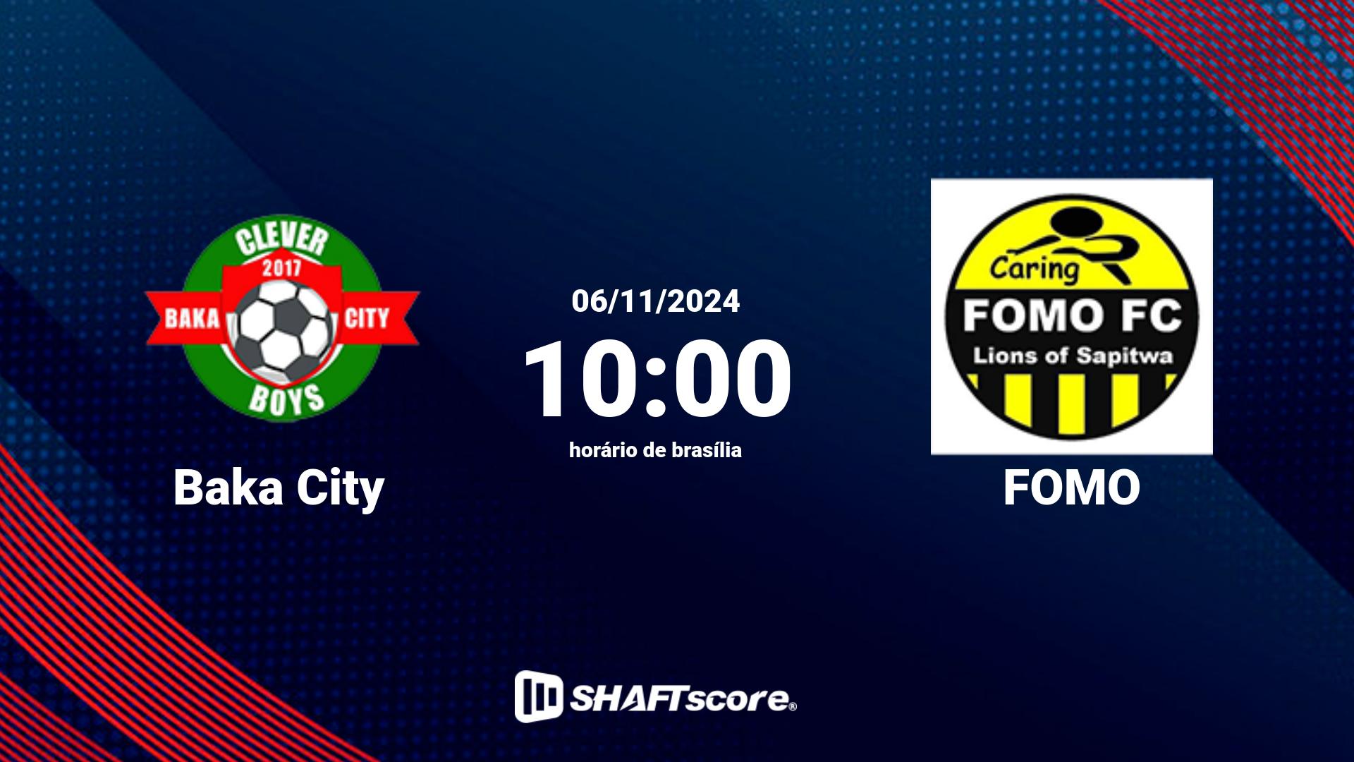 Estatísticas do jogo Baka City vs FOMO 06.11 10:00