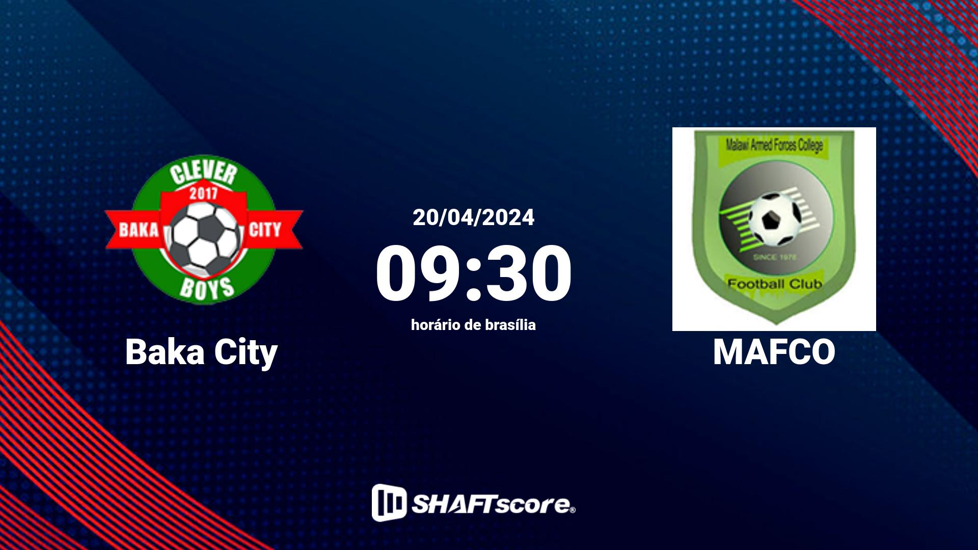 Estatísticas do jogo Baka City vs MAFCO 20.04 09:30