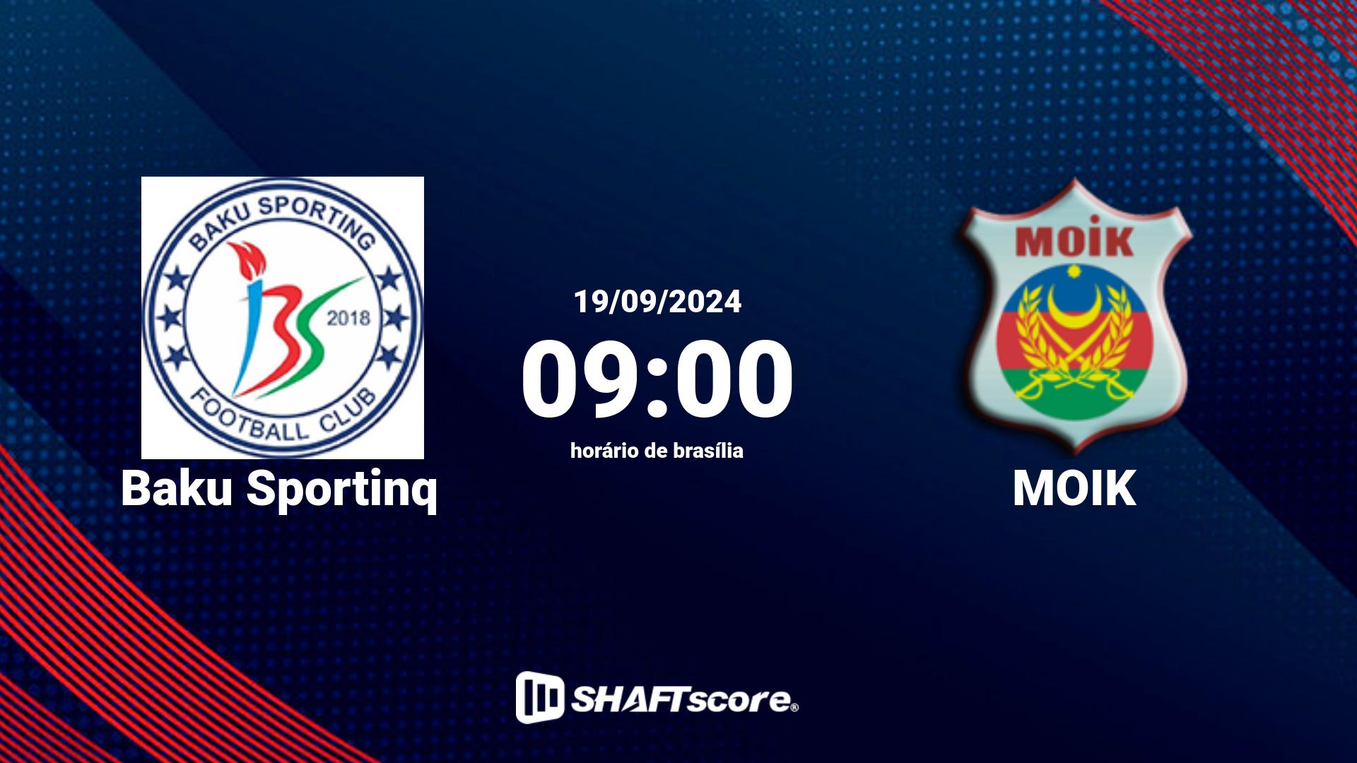 Estatísticas do jogo Baku Sportinq vs MOIK 19.09 09:00