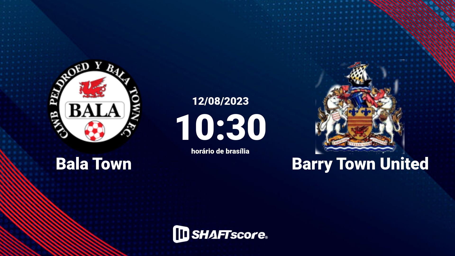 Estatísticas do jogo Bala Town vs Barry Town United 12.08 10:30