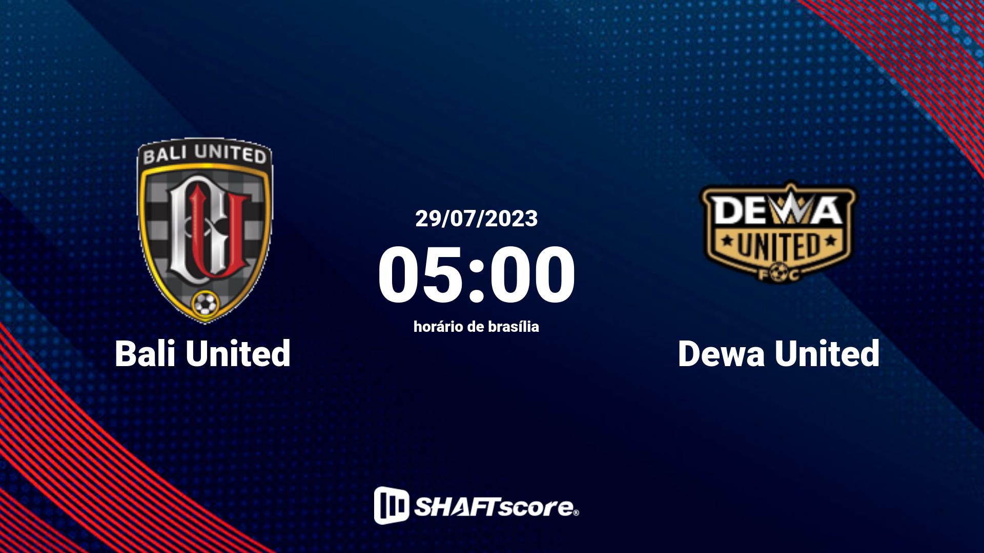 Estatísticas do jogo Bali United vs Dewa United 29.07 05:00