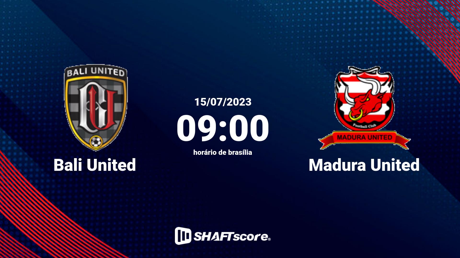 Estatísticas do jogo Bali United vs Madura United 15.07 09:00