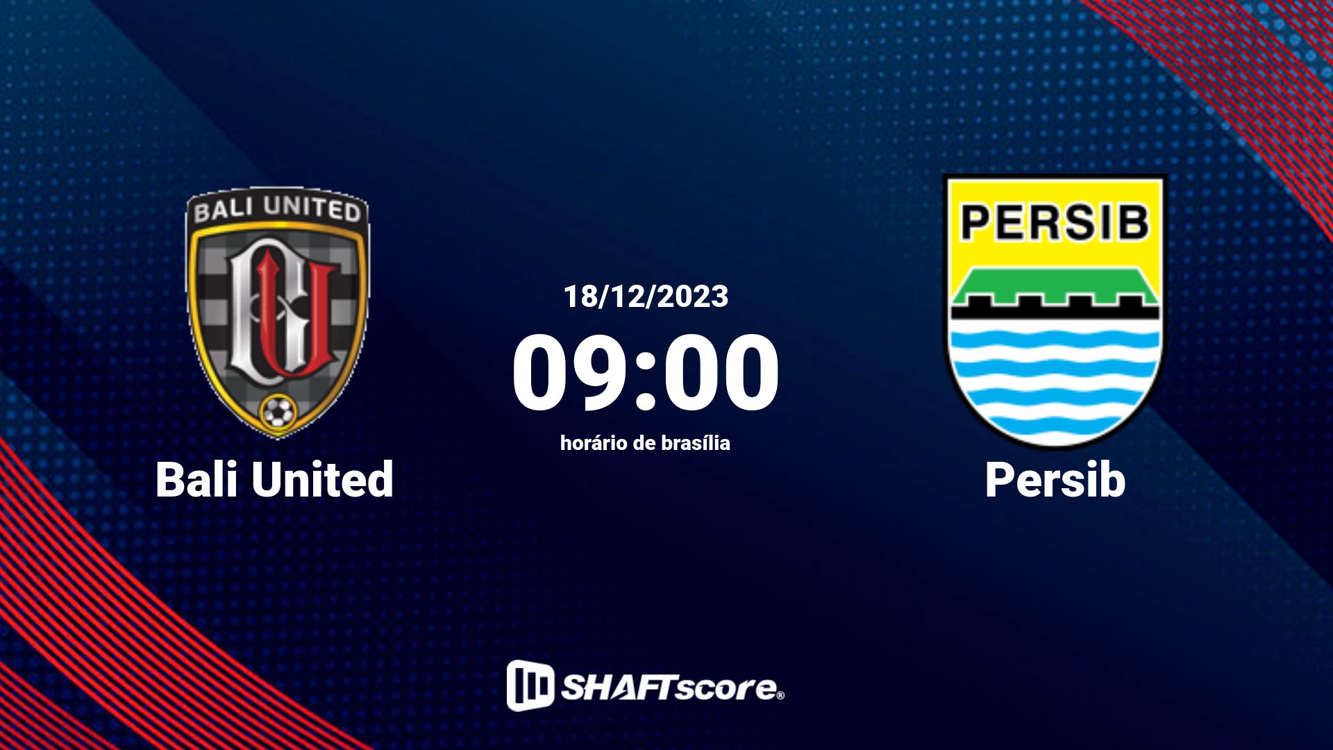 Estatísticas do jogo Bali United vs Persib 18.12 09:00