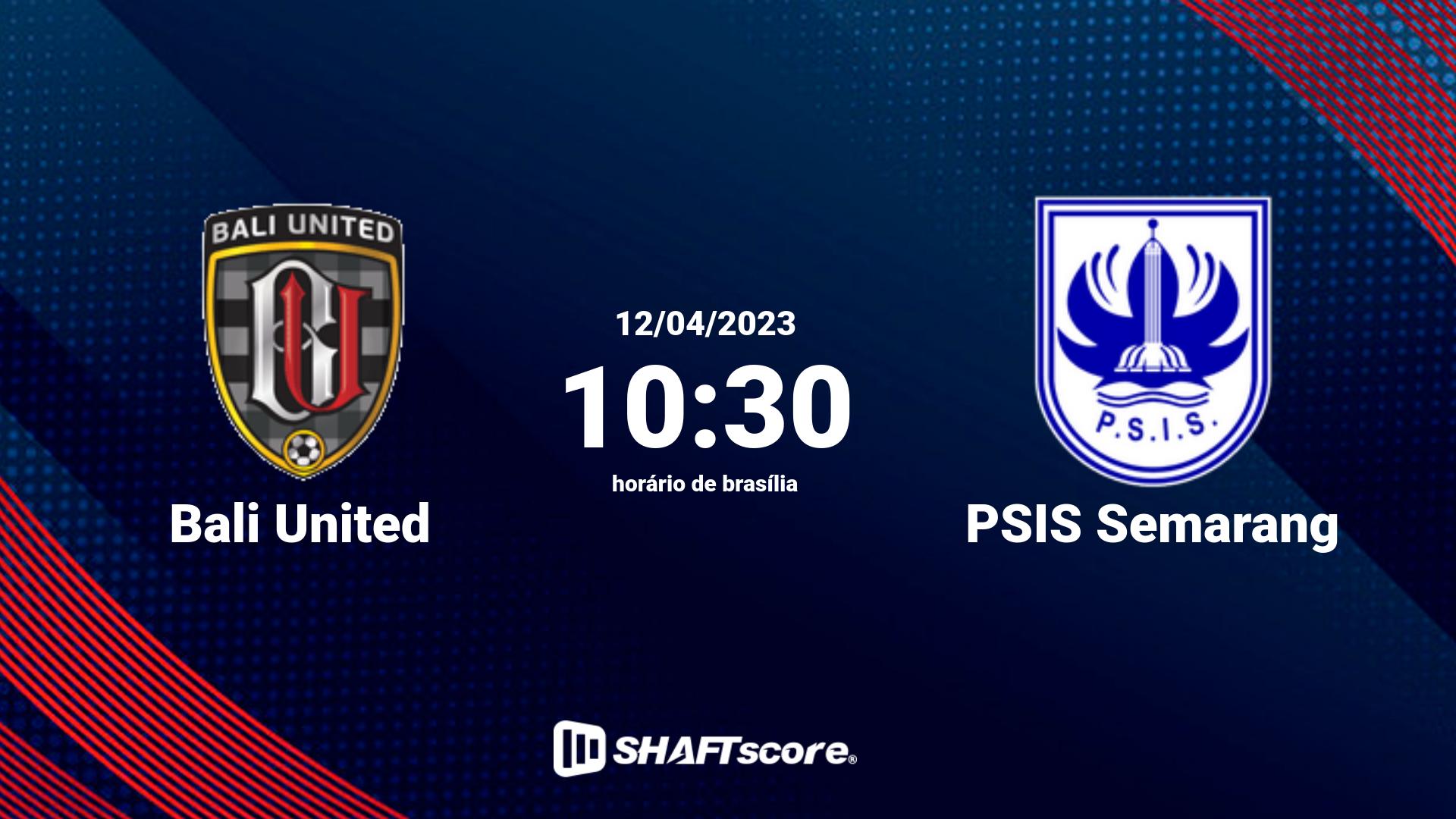 Estatísticas do jogo Bali United vs PSIS Semarang 12.04 10:30