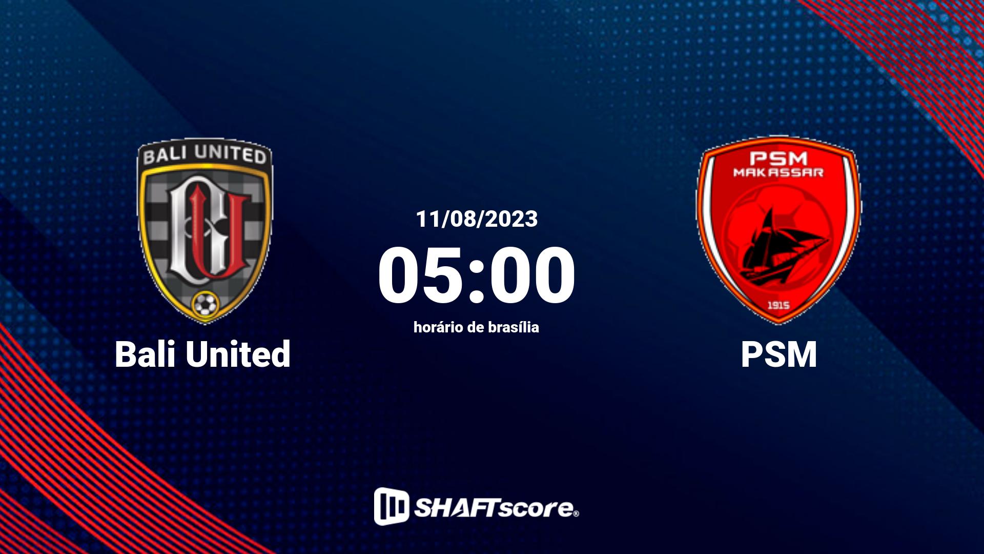 Estatísticas do jogo Bali United vs PSM 11.08 05:00