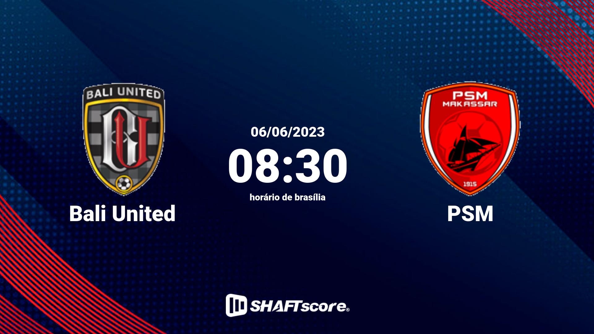 Estatísticas do jogo Bali United vs PSM 06.06 08:30