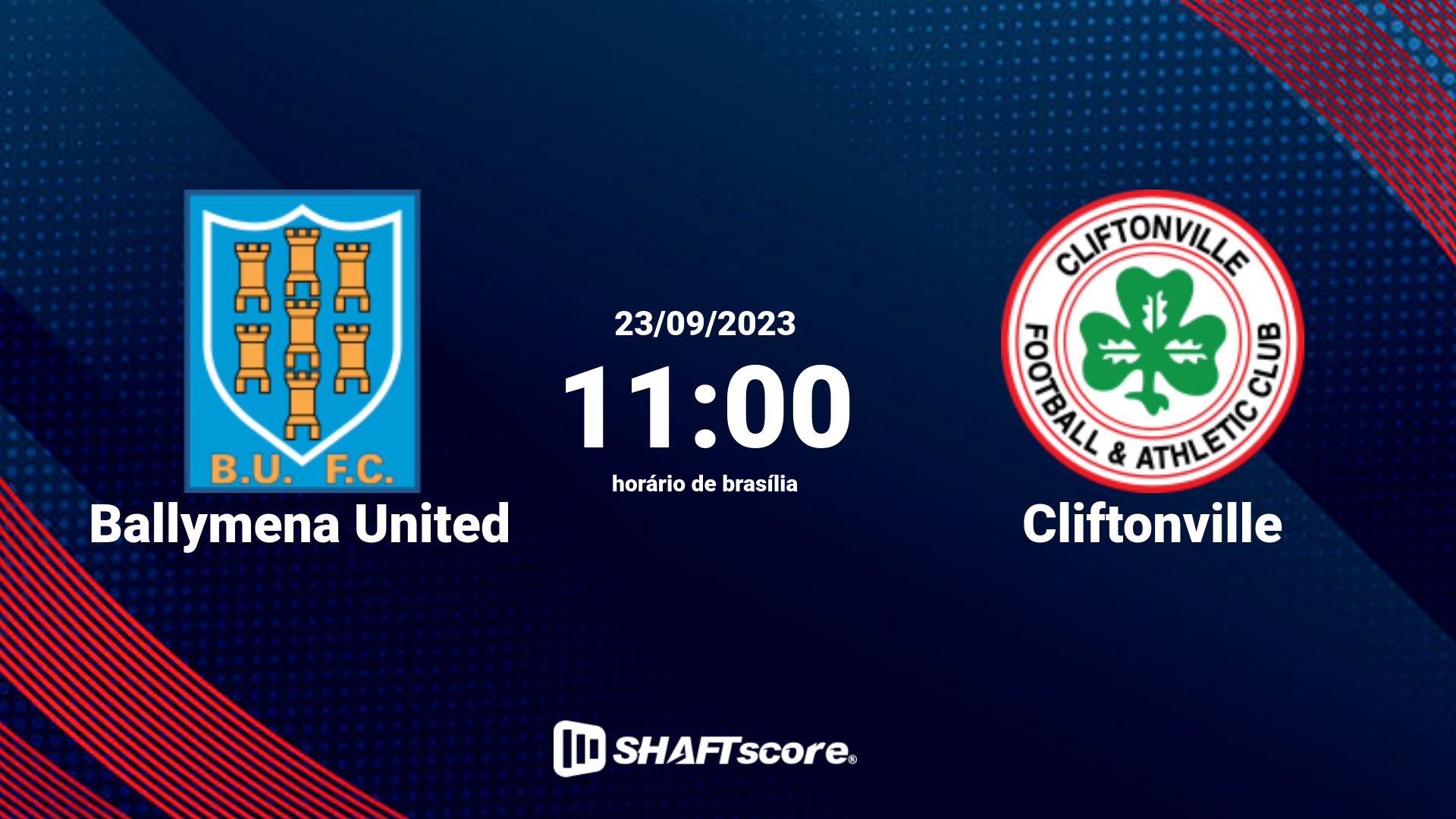 Estatísticas do jogo Ballymena United vs Cliftonville 23.09 11:00