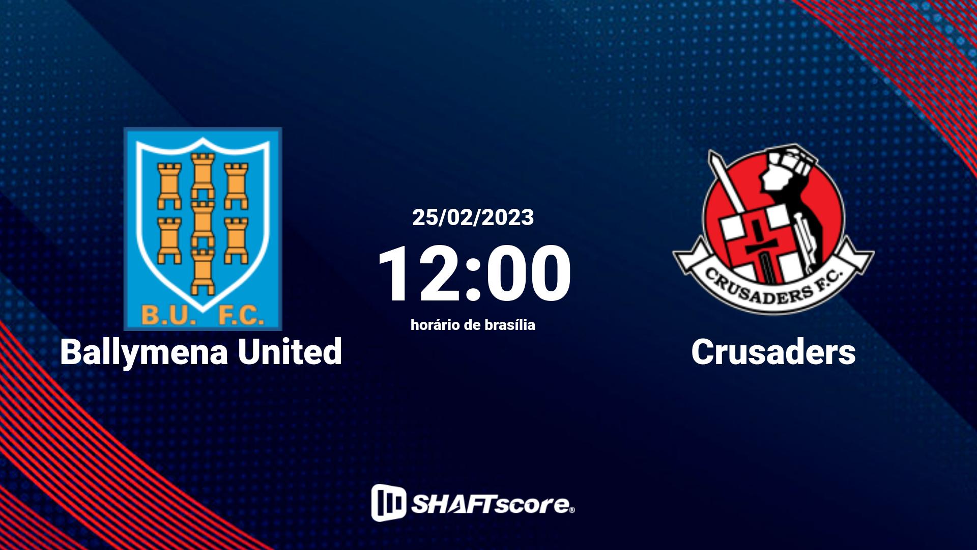 Estatísticas do jogo Ballymena United vs Crusaders 25.02 12:00