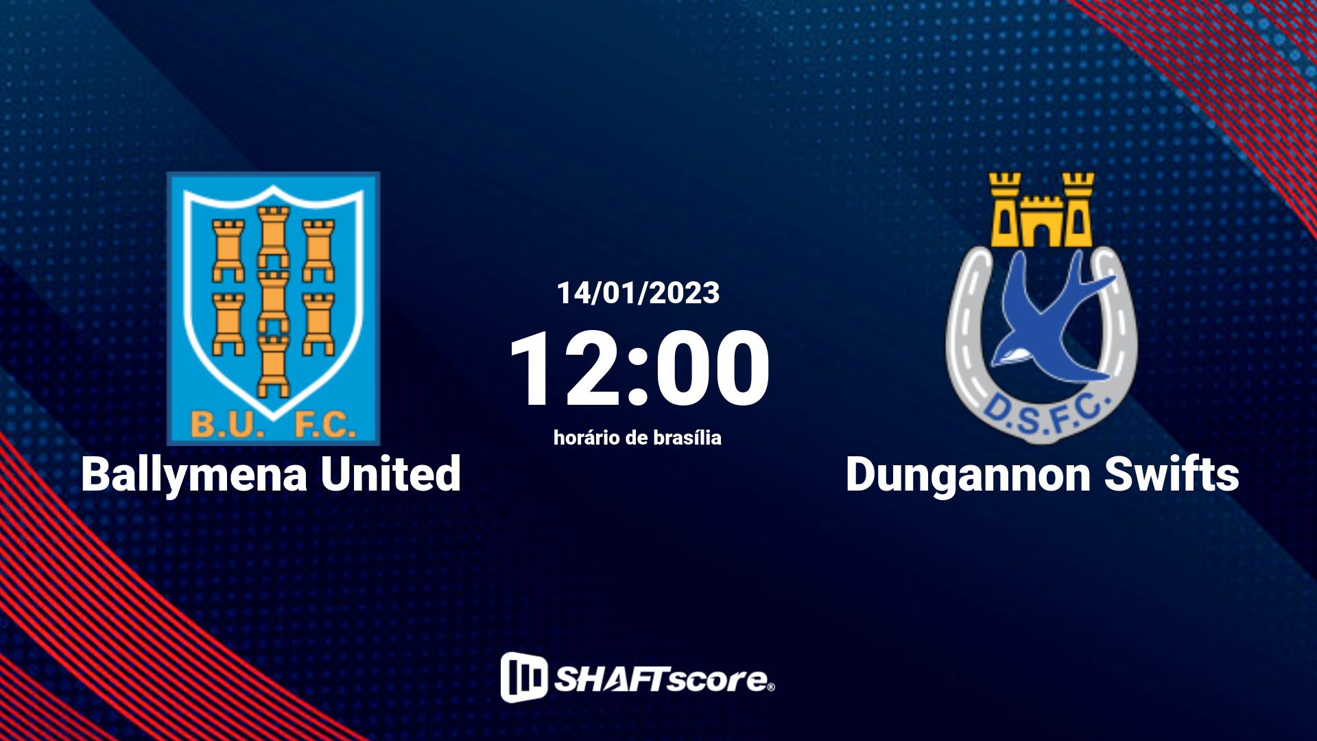 Estatísticas do jogo Ballymena United vs Dungannon Swifts 14.01 12:00